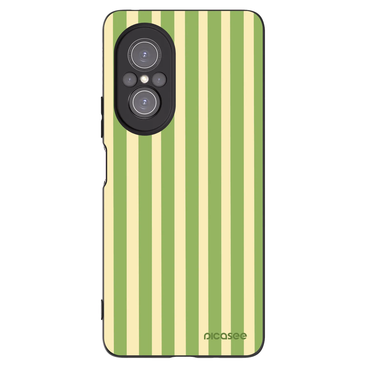 Picasee Μαύρη θήκη σιλικόνης για Huawei Nova 9 SE - Lines Matcha