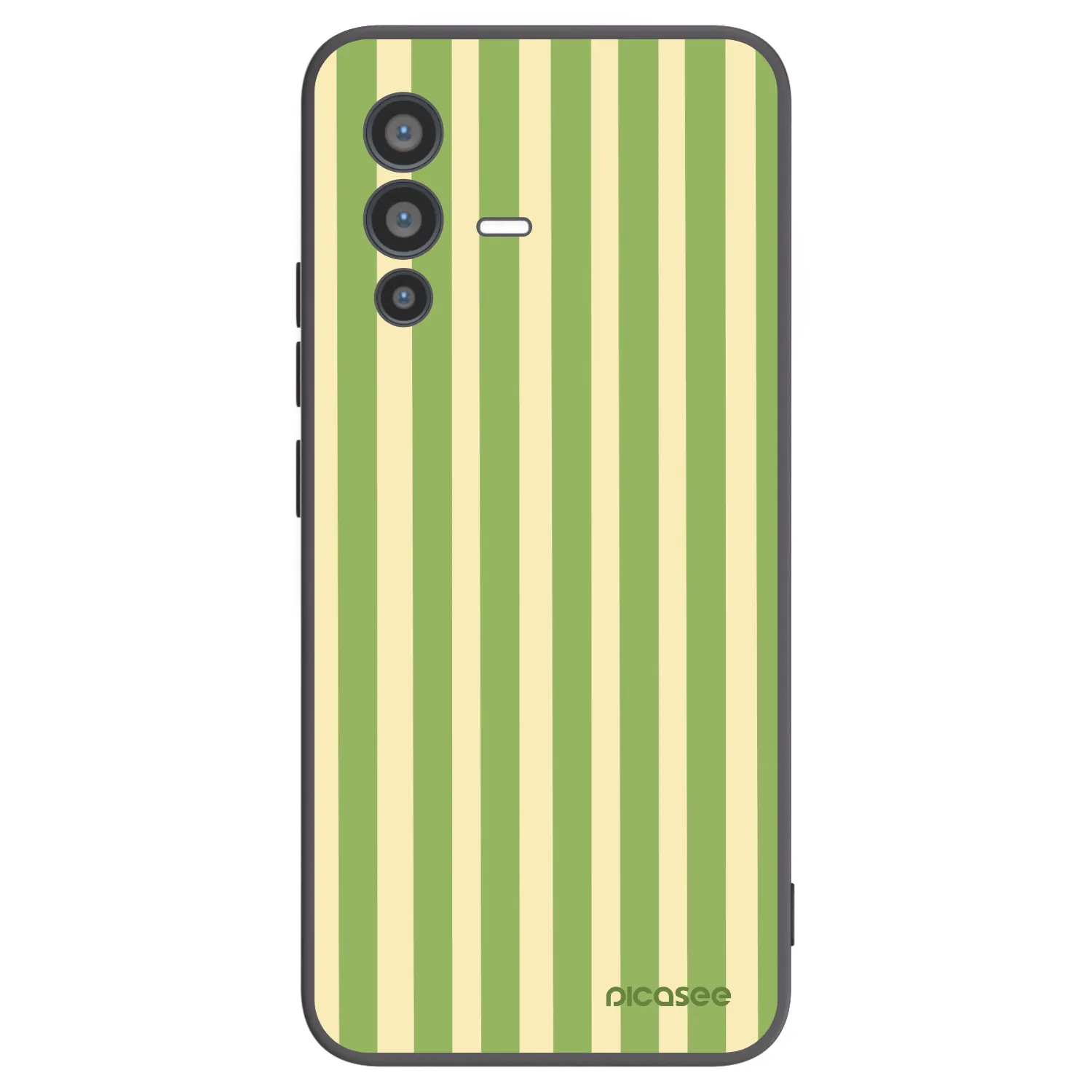 Picasee Μαύρη θήκη σιλικόνης για Vivo V23 5G - Lines Matcha