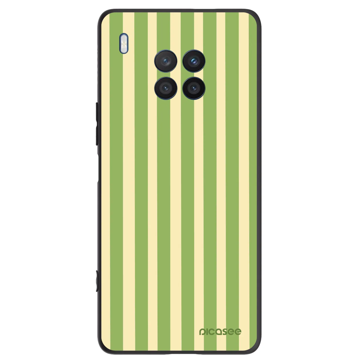 Picasee Μαύρη θήκη σιλικόνης για Honor 50 Lite - Lines Matcha