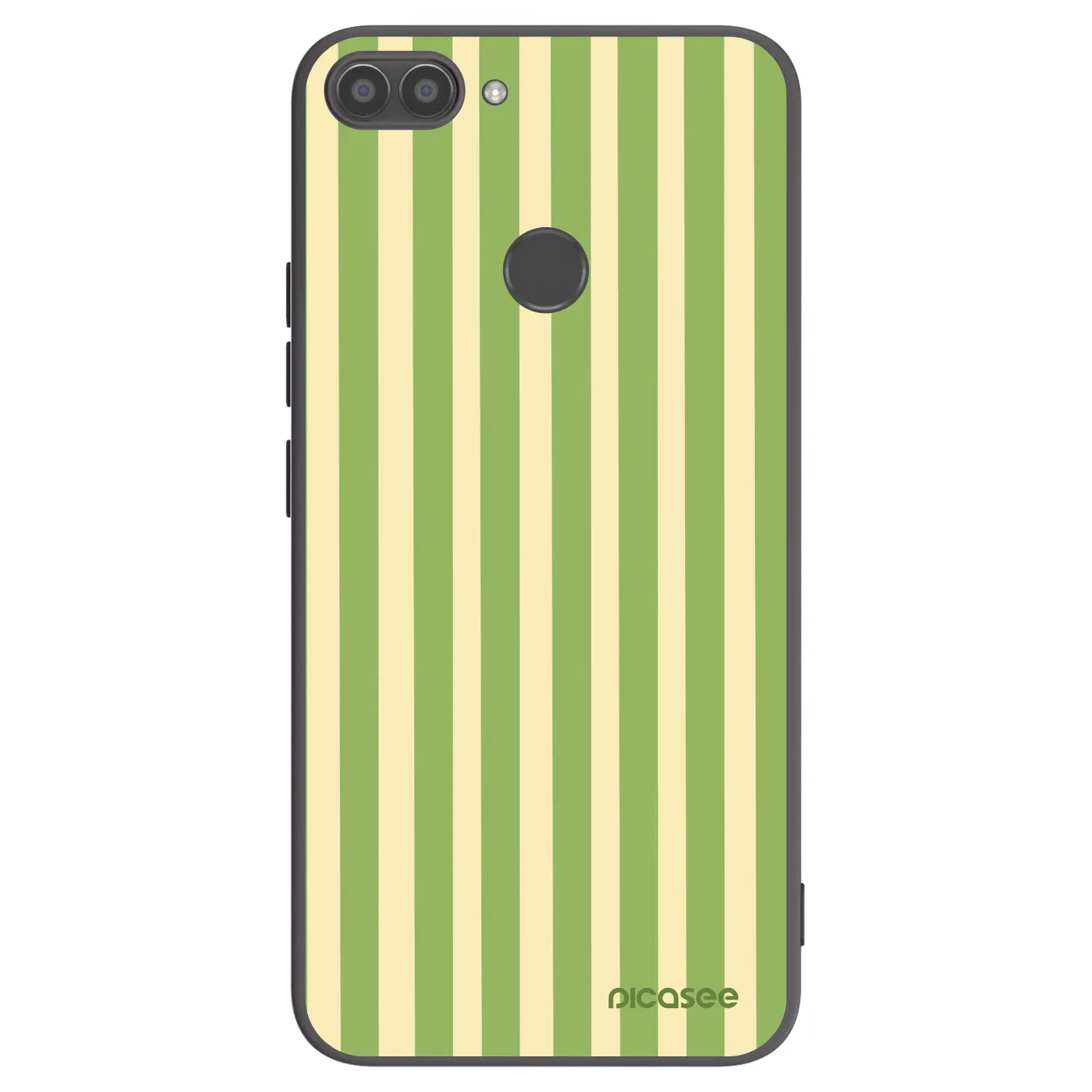Picasee Μαύρη θήκη σιλικόνης για Huawei P Smart - Lines Matcha