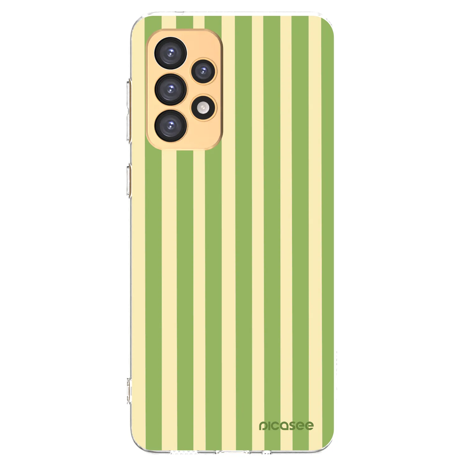Picasee διαφανής θήκη σιλικόνης Samsung Galaxy A33 5G A336 - Lines Matcha