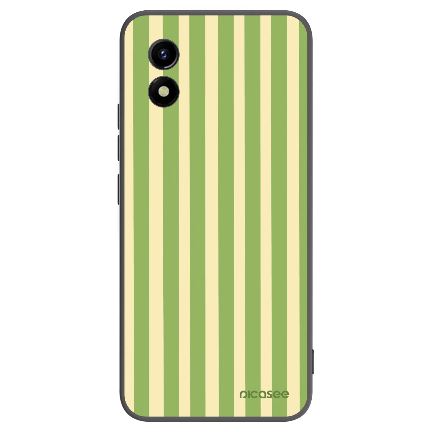 Picasee Μαύρη θήκη σιλικόνης για Vivo Y01 - Lines Matcha