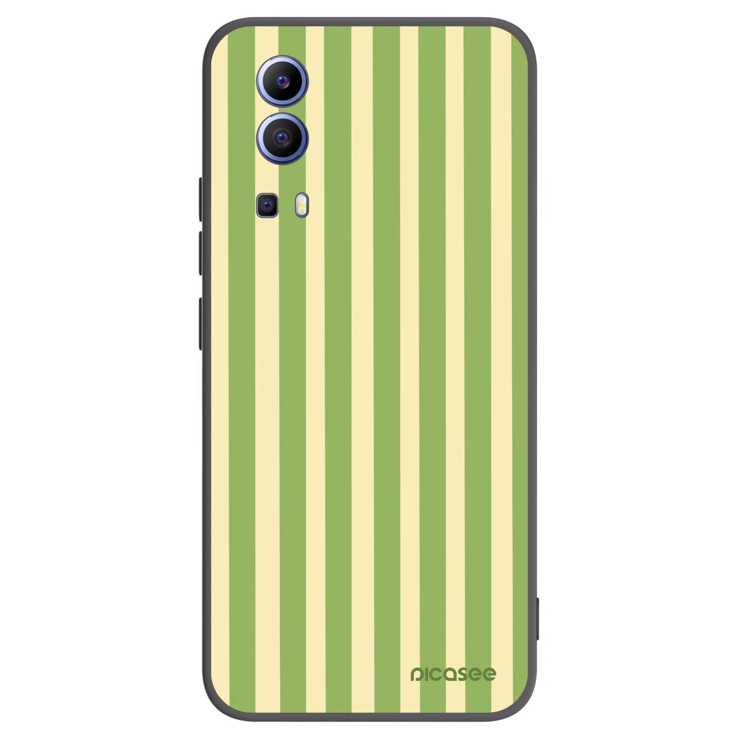 Picasee Μαύρη θήκη σιλικόνης για Vivo Y52 5G - Lines Matcha