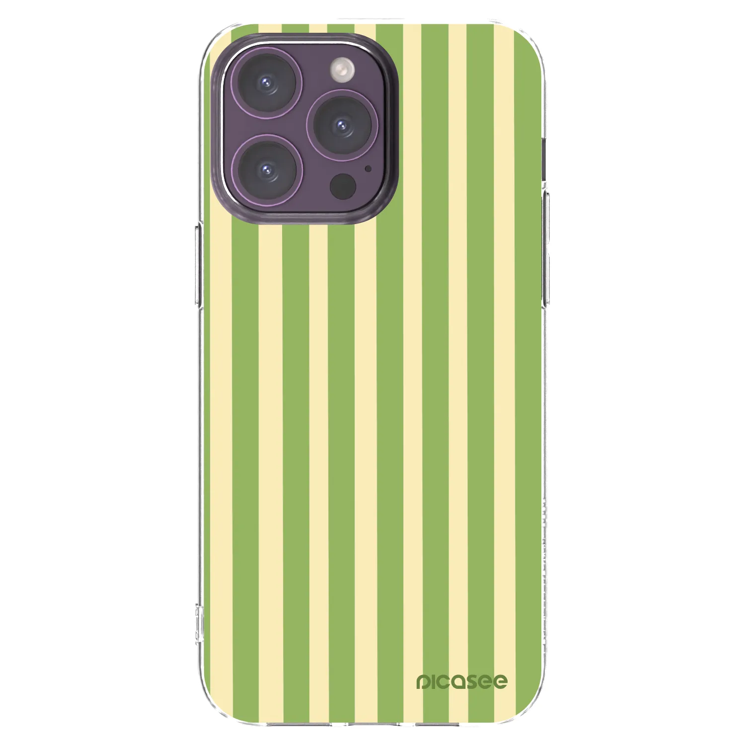 Picasee διαφανής θήκη σιλικόνης Apple iPhone 14 Pro Max - Lines Matcha