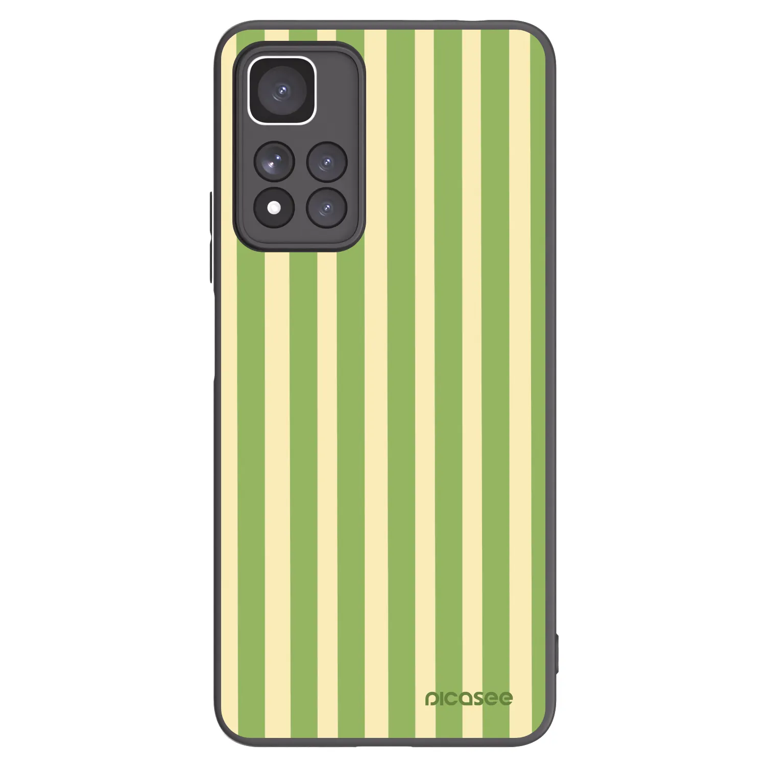 Picasee Μαύρη θήκη σιλικόνης για Xiaomi Redmi Note 11 Pro+ 5G - Lines Matcha