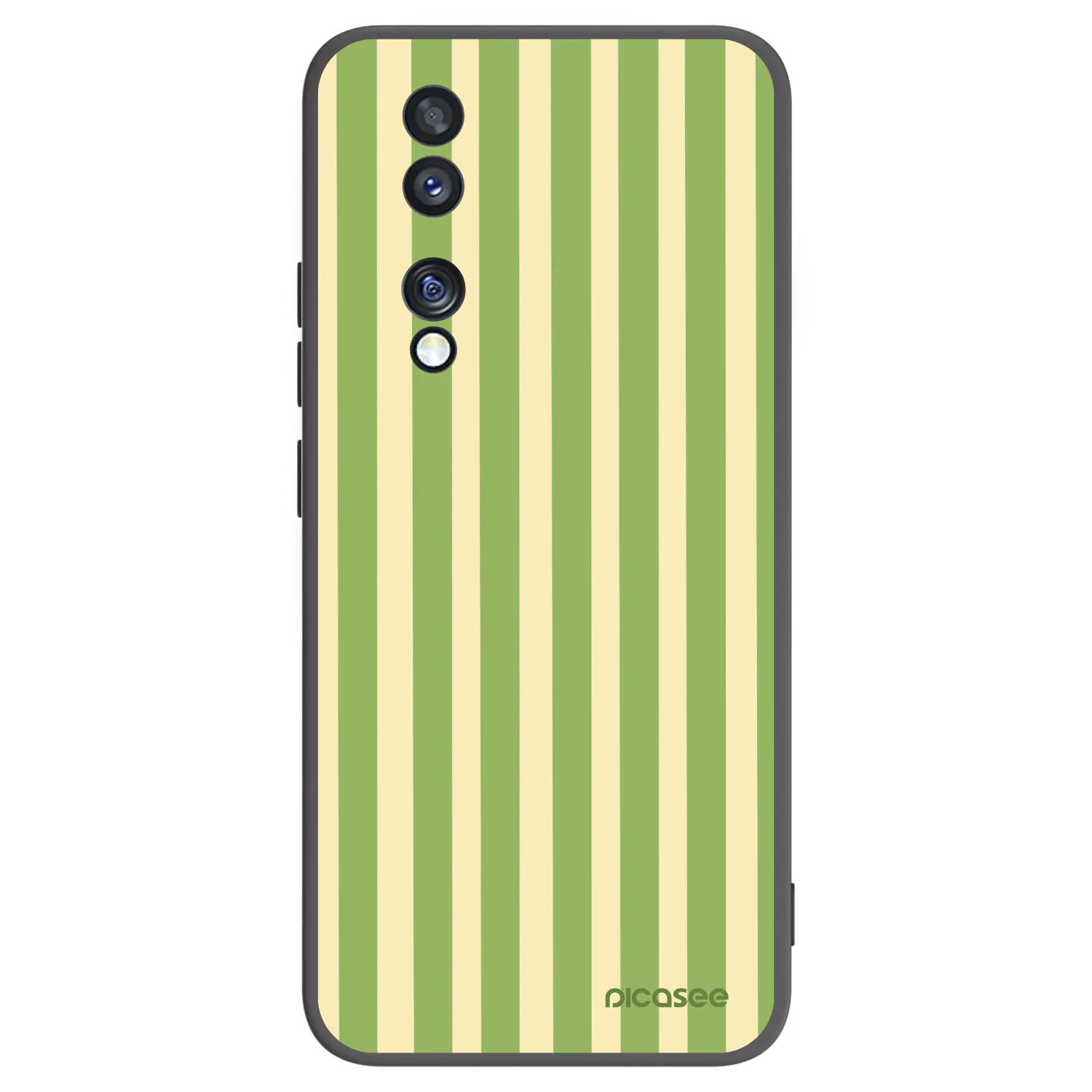 Picasee Μαύρη θήκη σιλικόνης για Honor 70 - Lines Matcha