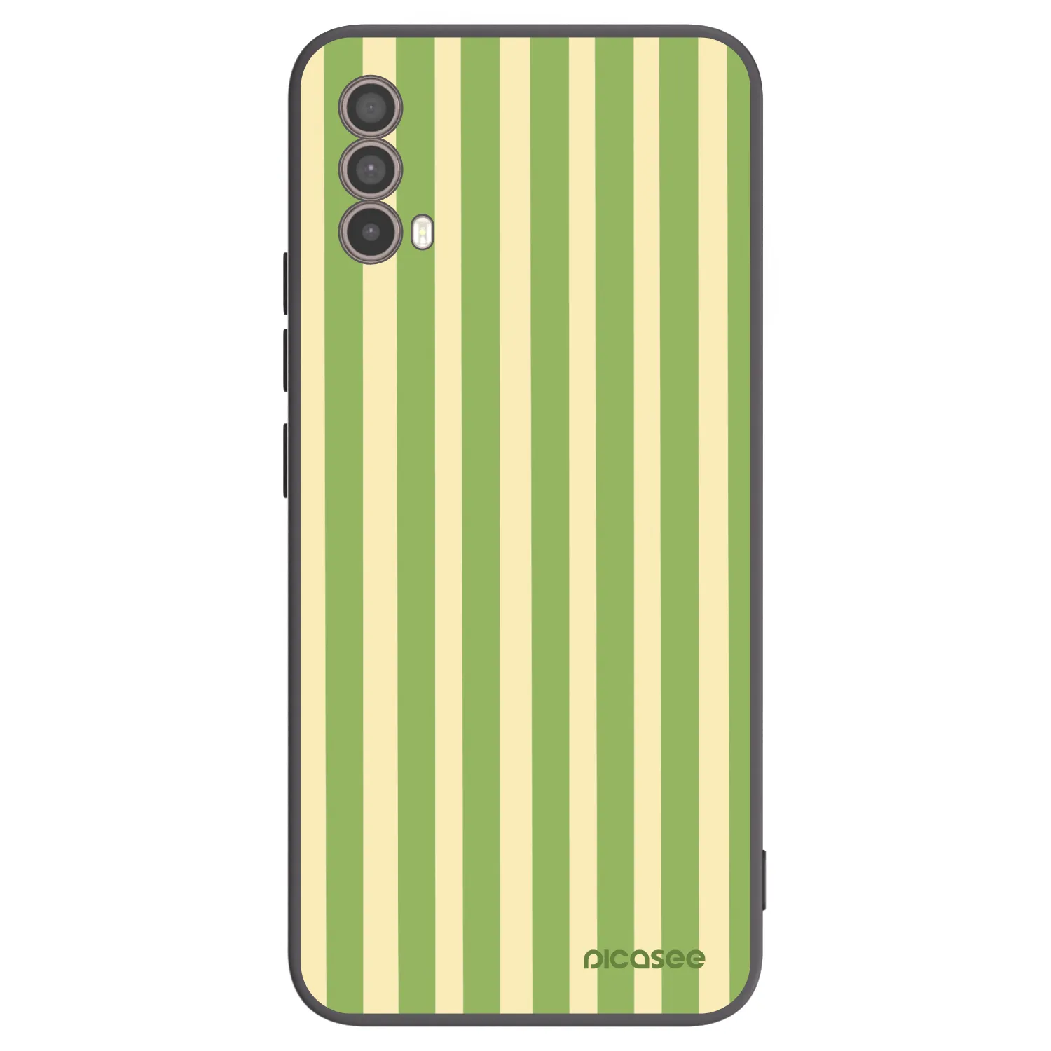 Picasee Μαύρη θήκη σιλικόνης για Motorola Moto E40 - Lines Matcha
