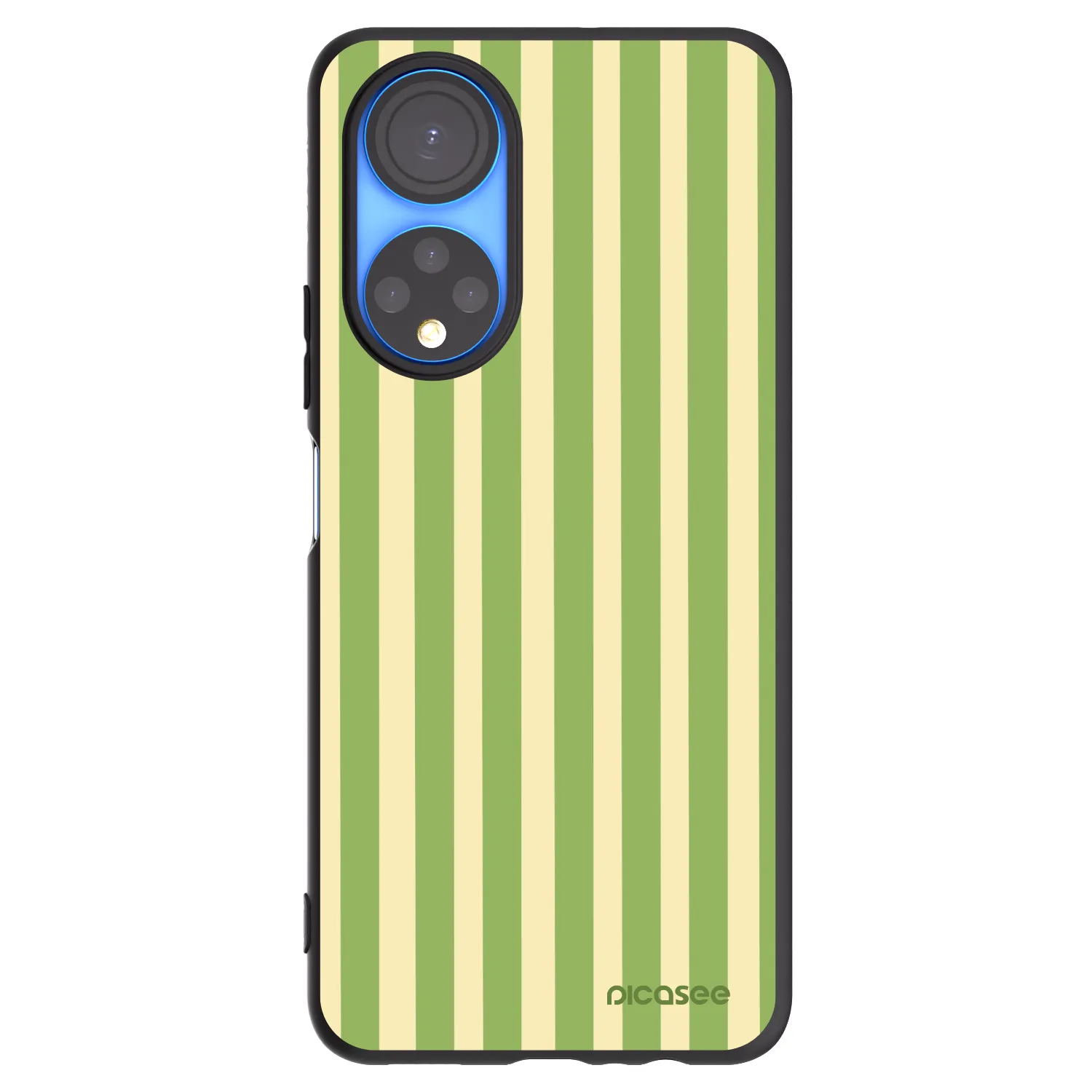 Picasee Μαύρη θήκη σιλικόνης για Honor X7 - Lines Matcha