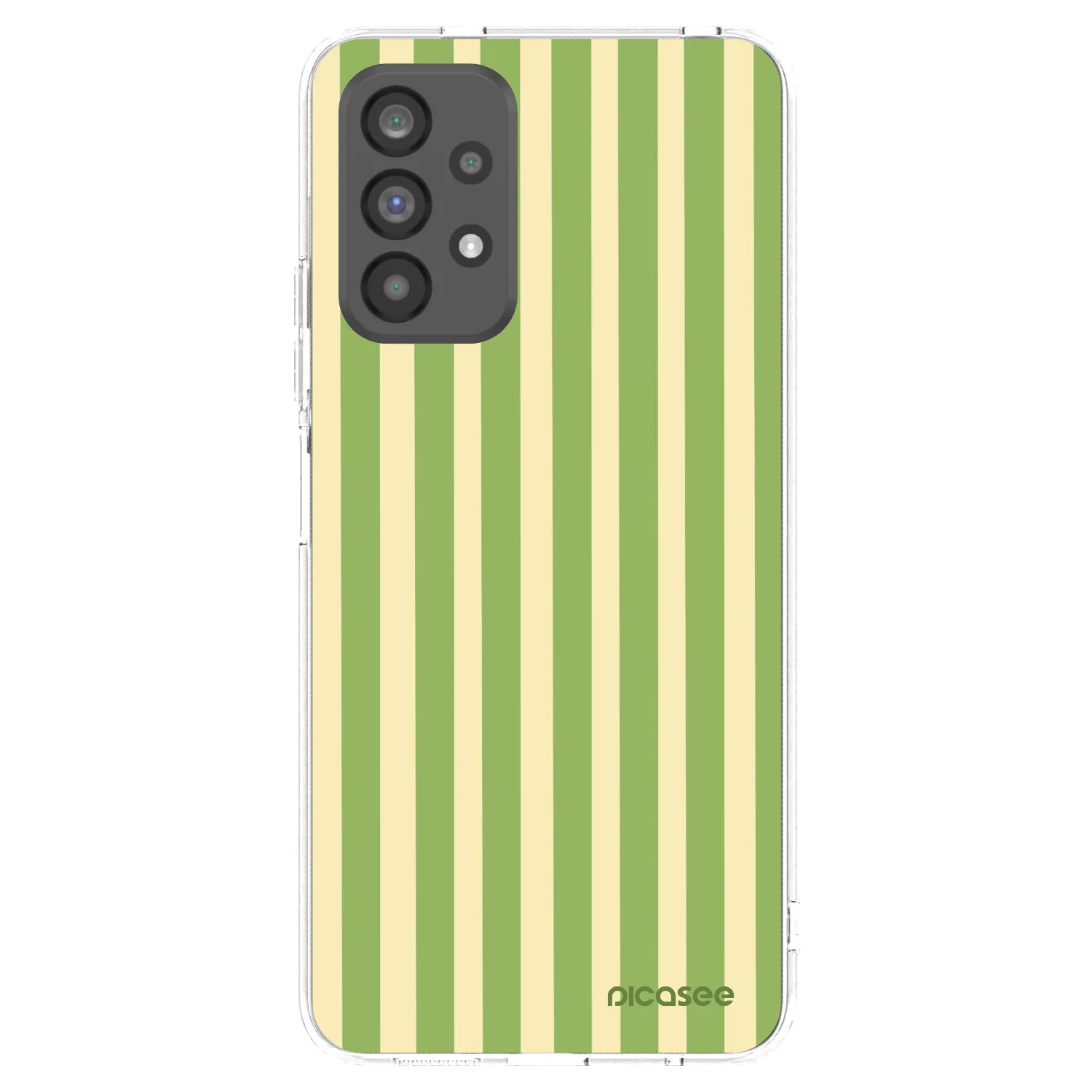 Picasee διαφανής θήκη σιλικόνης Samsung Galaxy A73 5G - Lines Matcha