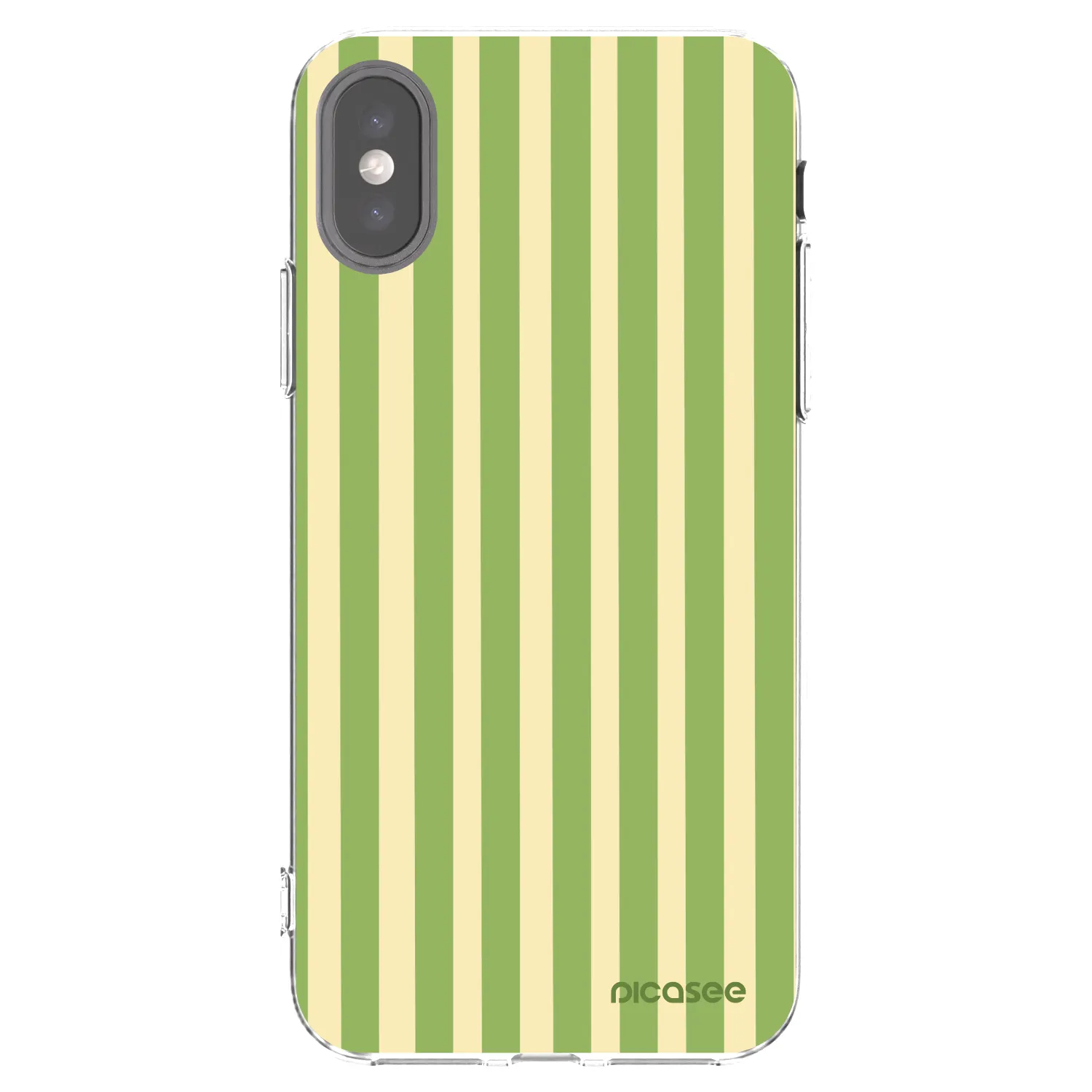 Picasee διαφανής θήκη σιλικόνης Apple iPhone X/XS - Lines Matcha