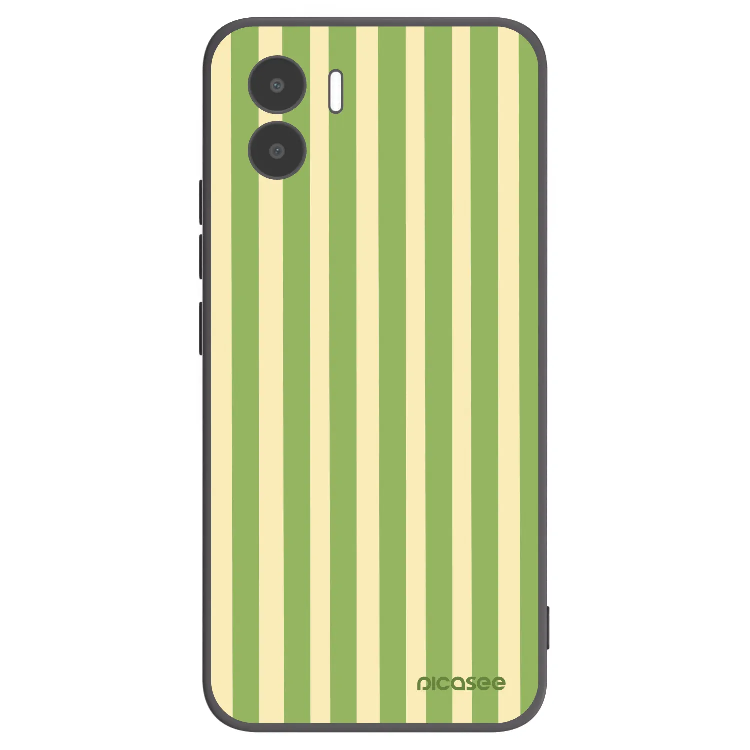 Picasee Μαύρη θήκη σιλικόνης για Xiaomi Redmi A1 - Lines Matcha