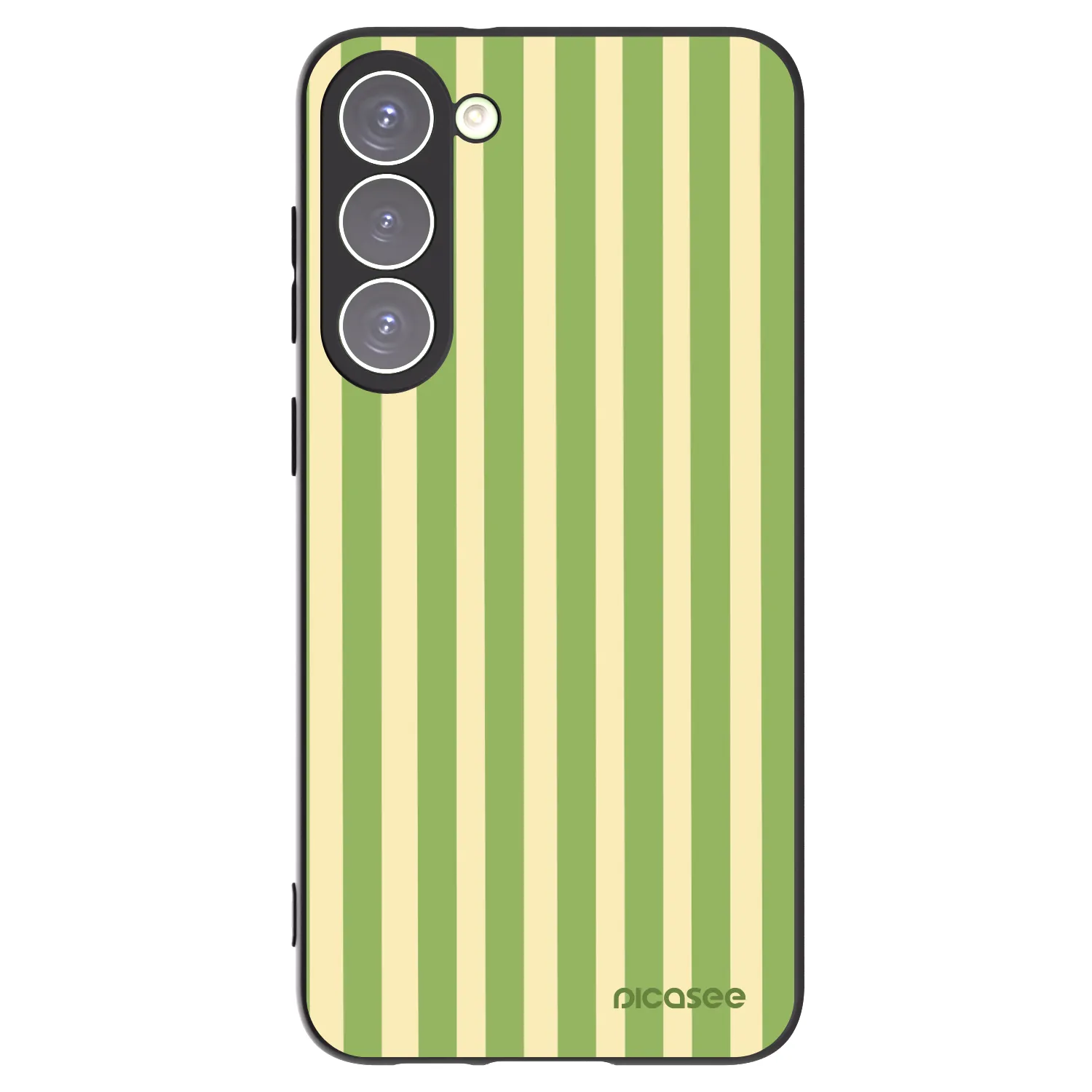 Picasee Μαύρη θήκη σιλικόνης για Samsung Galaxy S23+ 5G - Lines Matcha