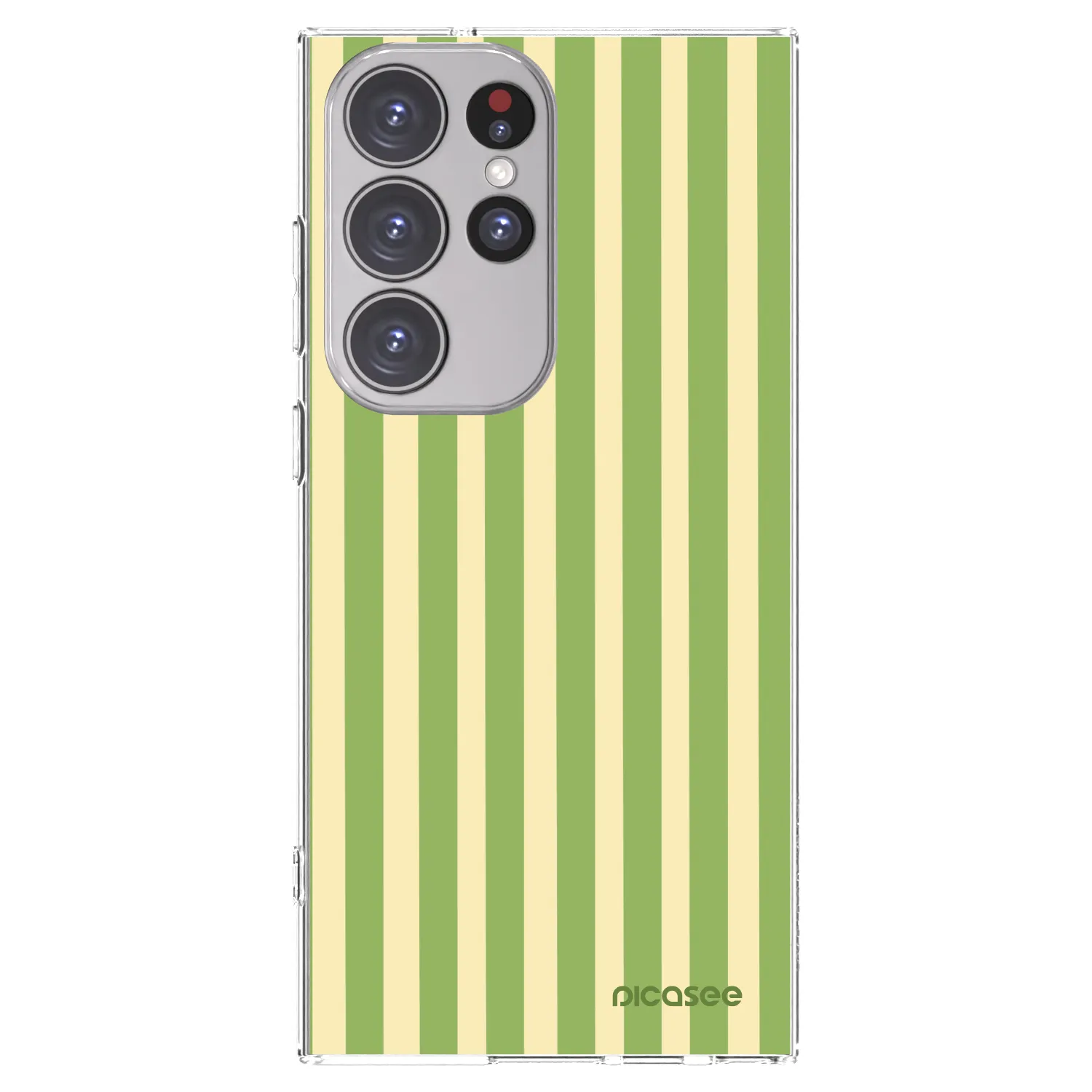 Picasee διαφανής θήκη σιλικόνης Samsung Galaxy S23 Ultra 5G - Lines Matcha