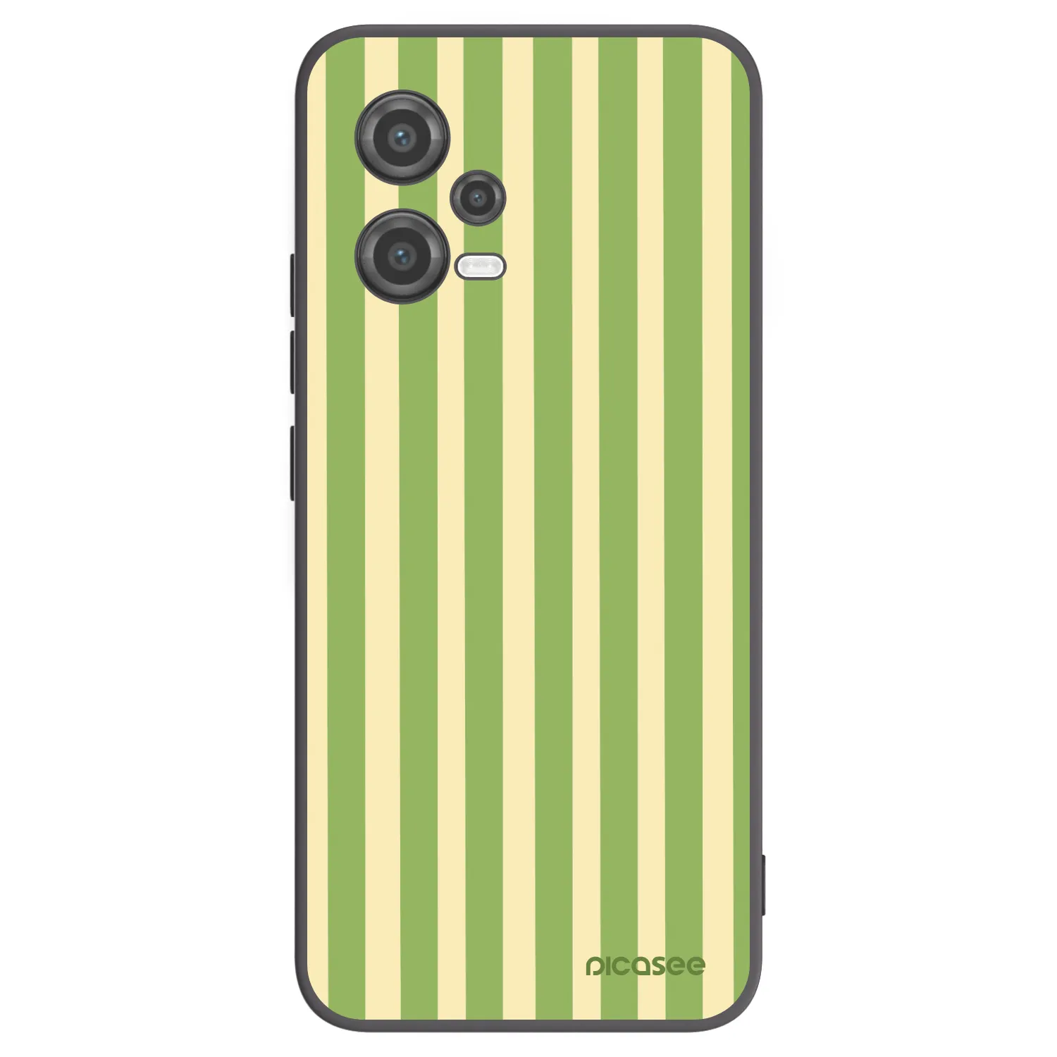 Picasee Μαύρη θήκη σιλικόνης για Xiaomi Poco X5 - Lines Matcha