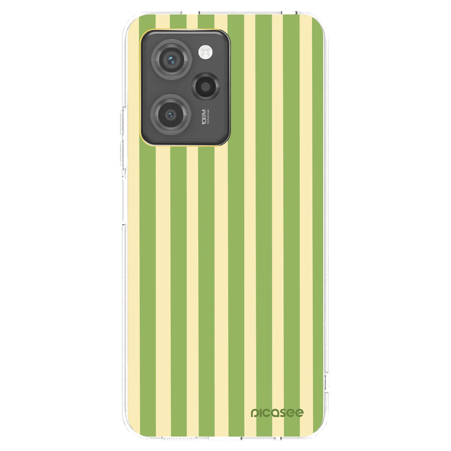 Picasee Μαύρη θήκη σιλικόνης για Xiaomi Poco X5 Pro - Lines Matcha