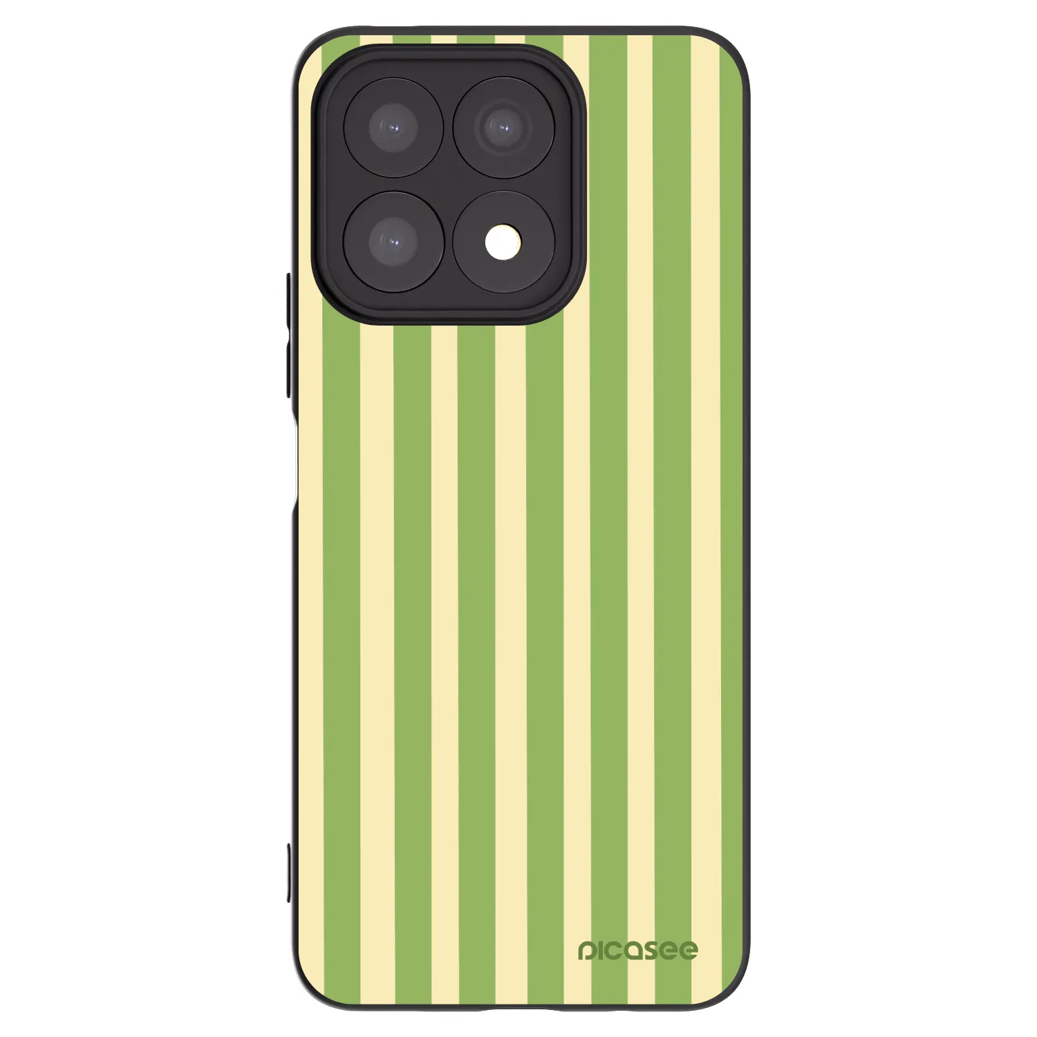 Picasee Μαύρη θήκη σιλικόνης για Honor X8a - Lines Matcha