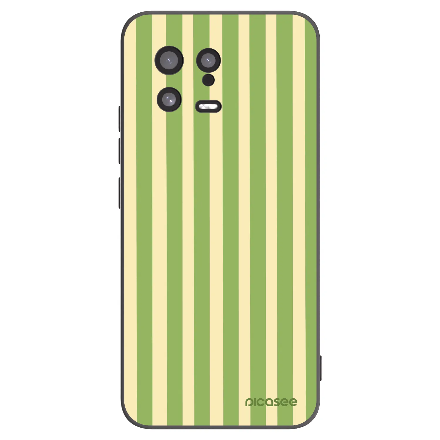 Picasee Μαύρη θήκη σιλικόνης για Xiaomi 13 - Lines Matcha