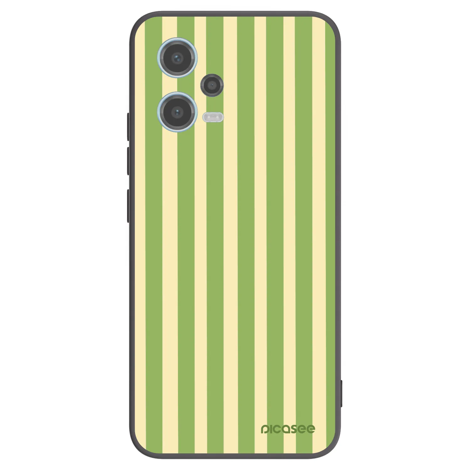 Picasee Μαύρη θήκη σιλικόνης για Xiaomi Redmi Note 12 5G - Lines Matcha