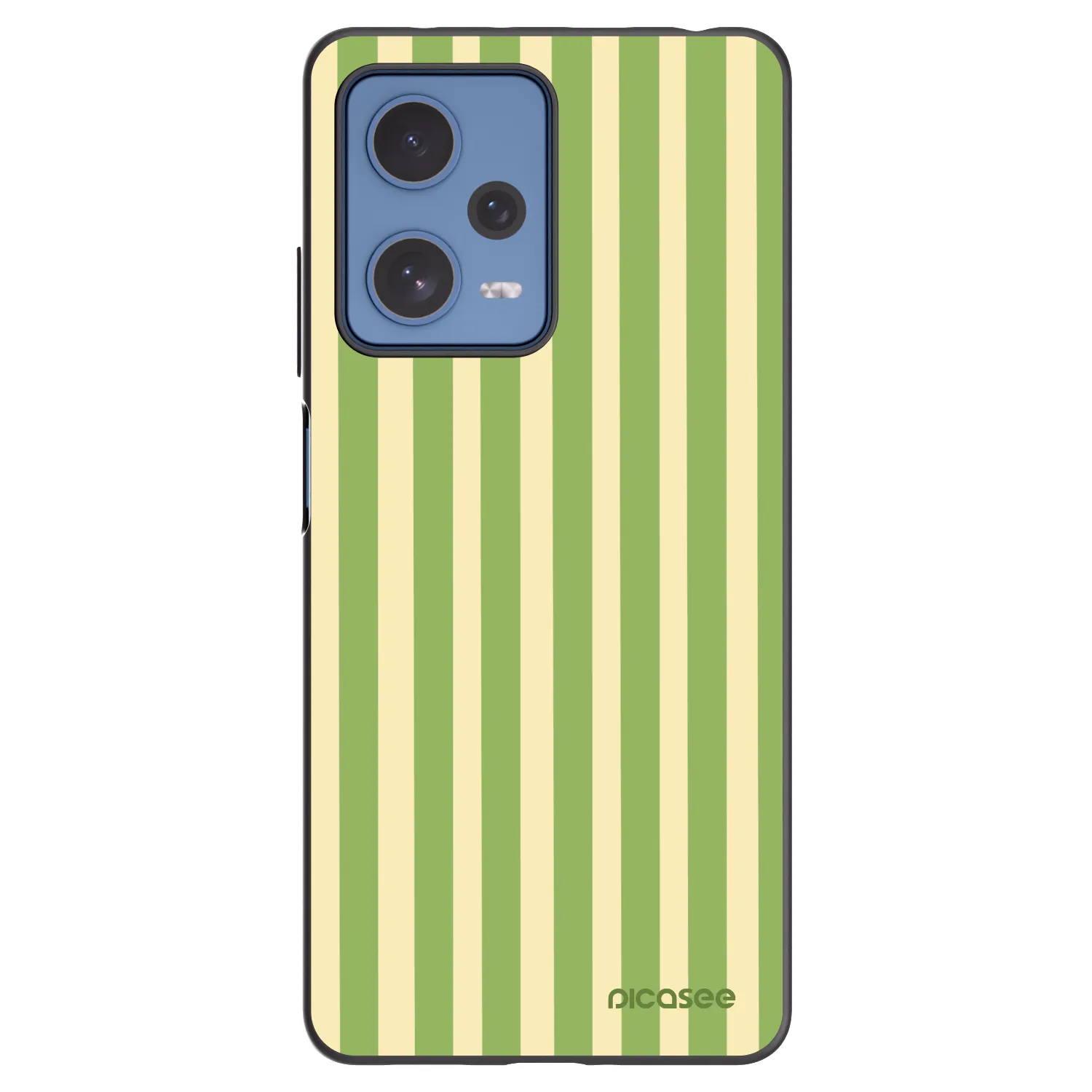 Picasee Μαύρη θήκη σιλικόνης για Xiaomi Redmi Note 12 Pro 5G - Lines Matcha