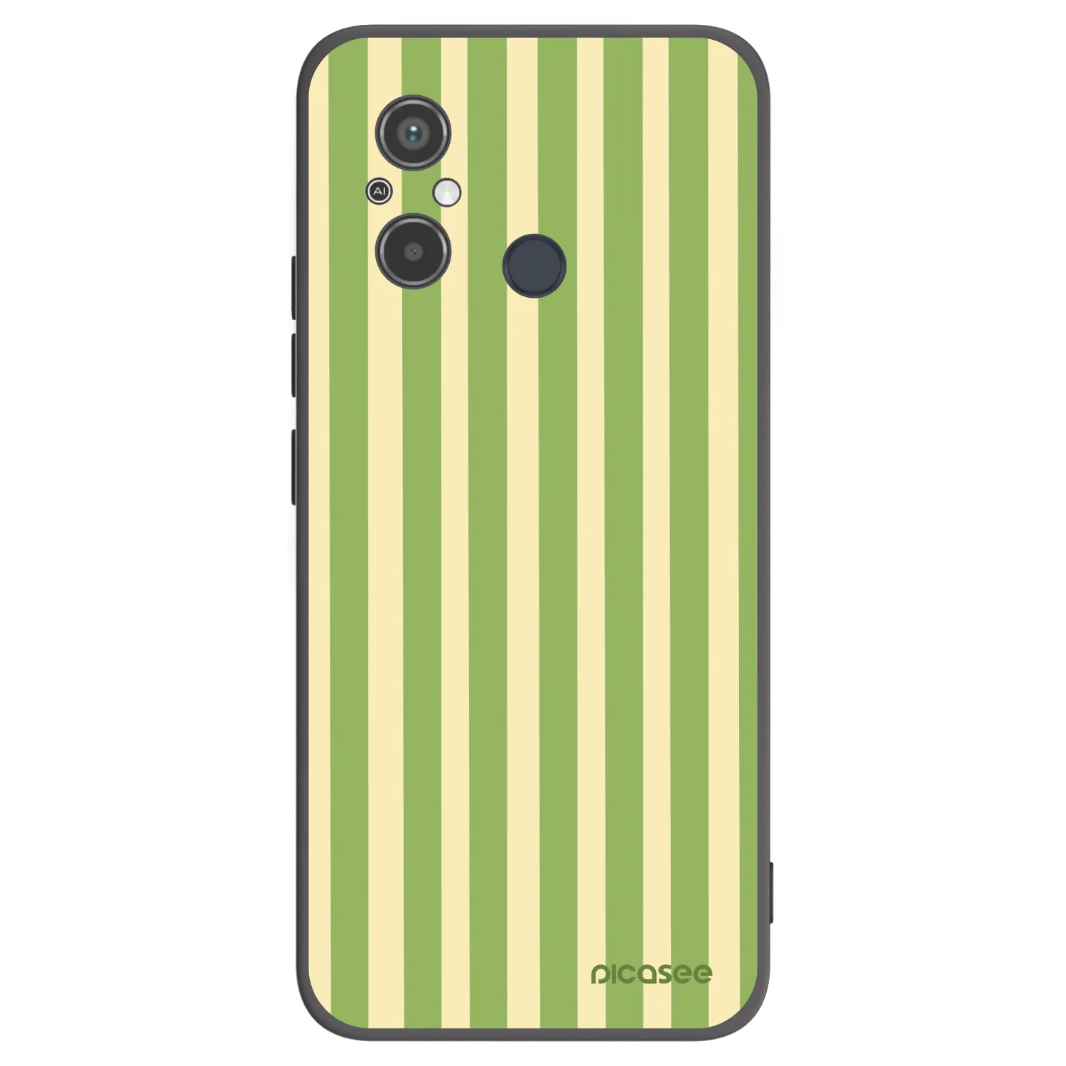 Picasee Μαύρη θήκη σιλικόνης για Xiaomi Redmi 12C - Lines Matcha