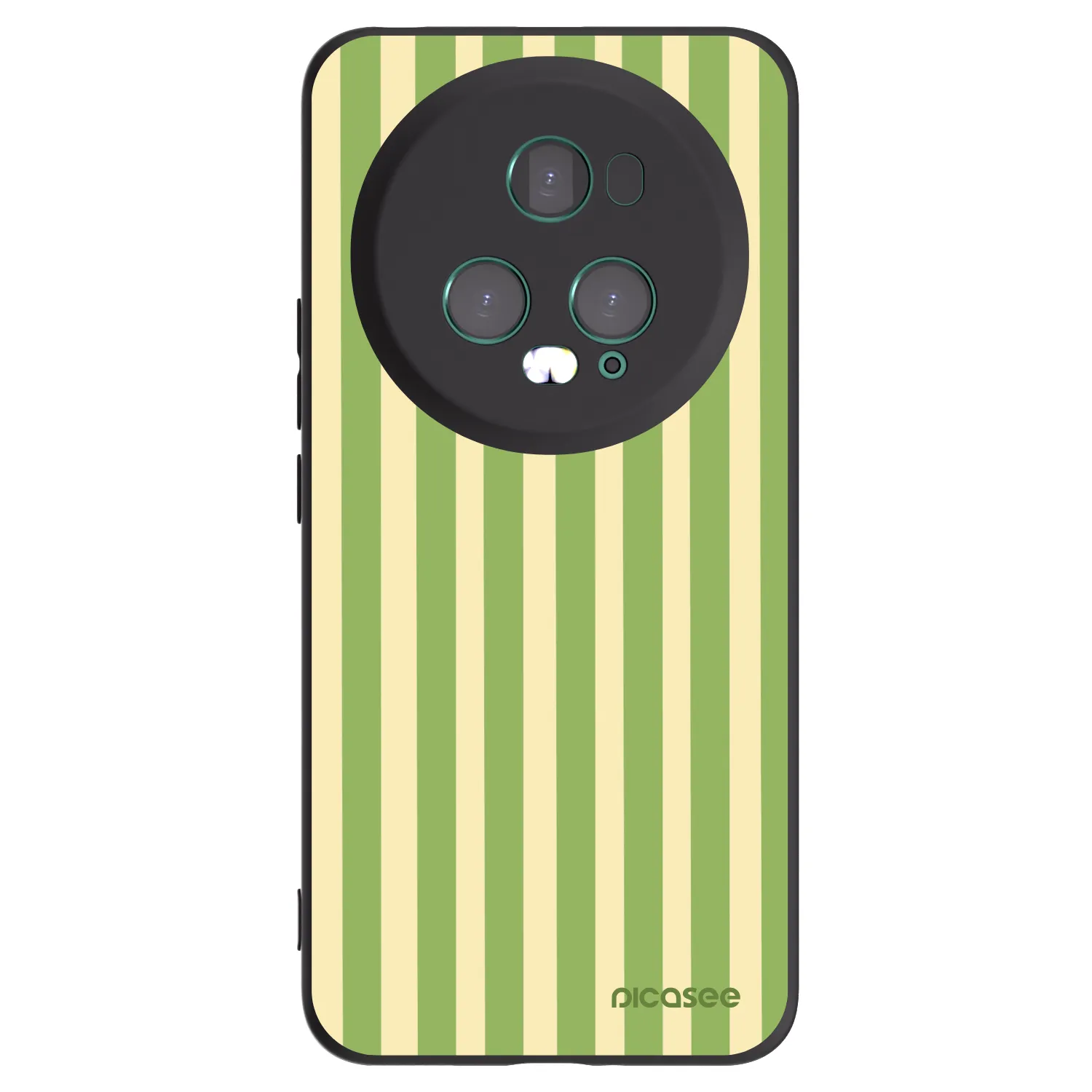 Picasee Μαύρη θήκη σιλικόνης για Honor Magic5 Pro - Lines Matcha