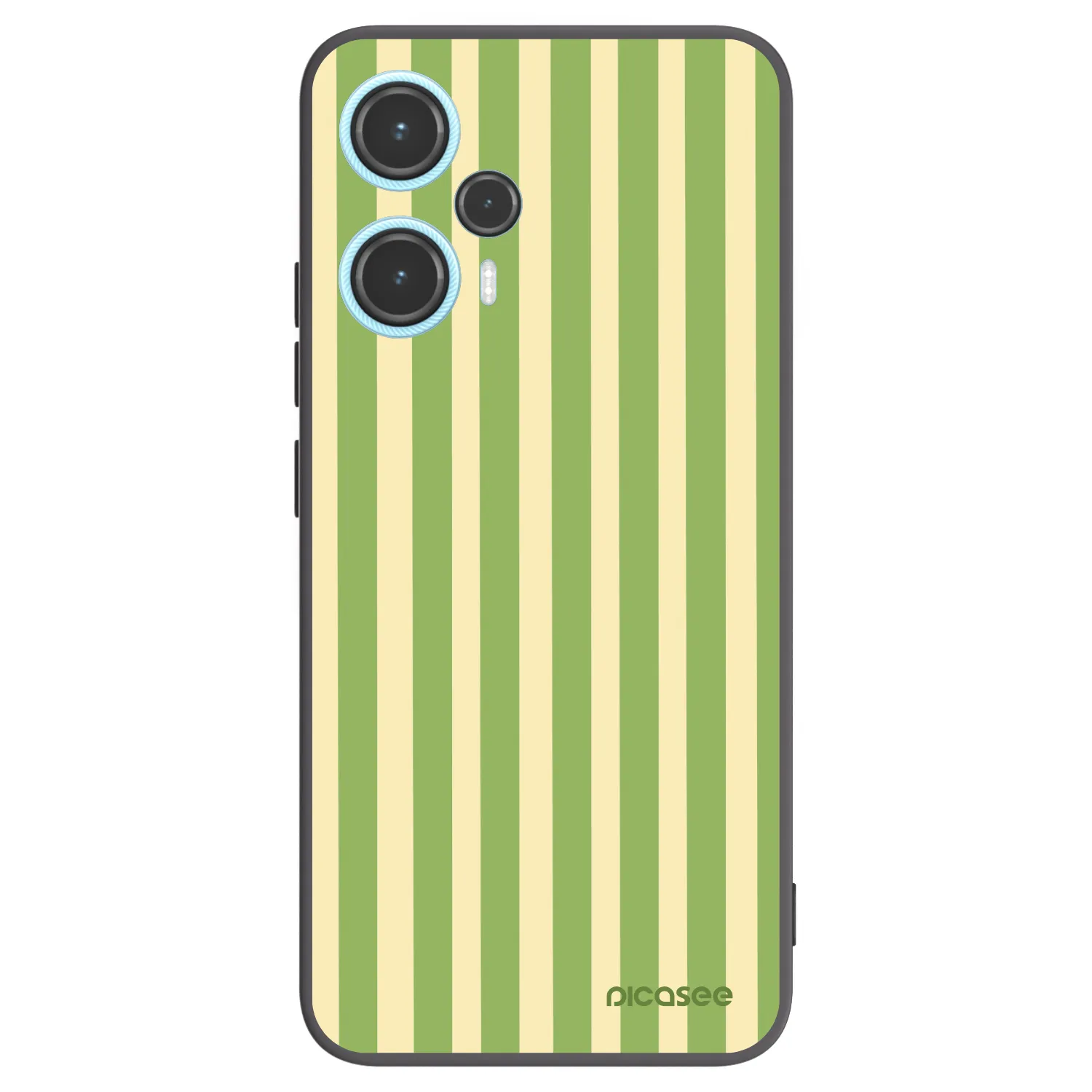Picasee Μαύρη θήκη σιλικόνης για Xiaomi Poco F5 - Lines Matcha