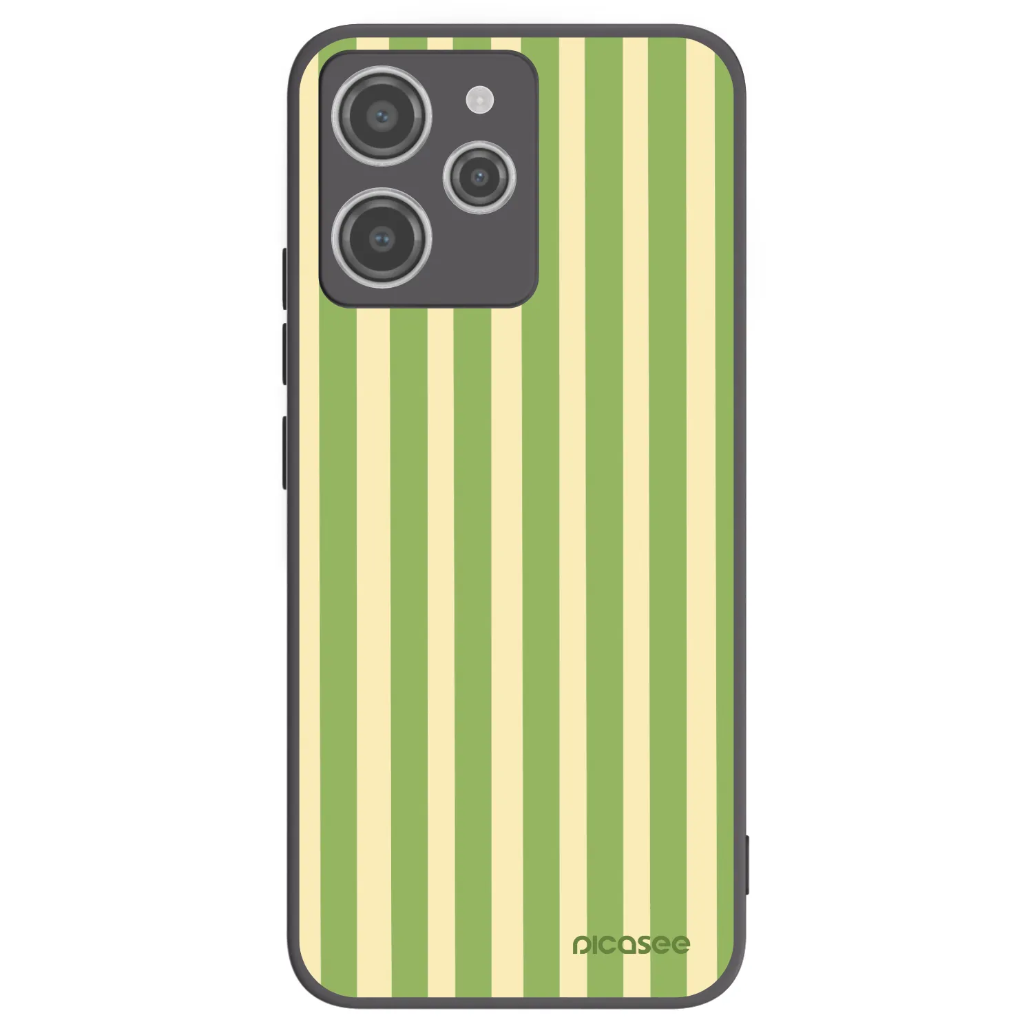 Picasee Μαύρη θήκη σιλικόνης για Xiaomi Redmi 12 4G - Lines Matcha