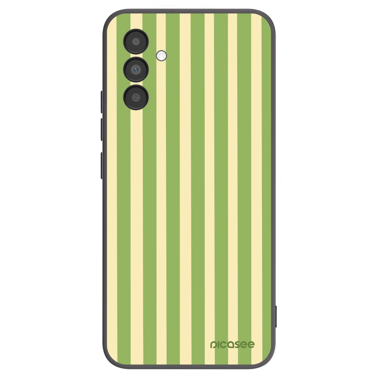 Picasee Μαύρη θήκη σιλικόνης για Samsung Galaxy A04s A047F - Lines Matcha