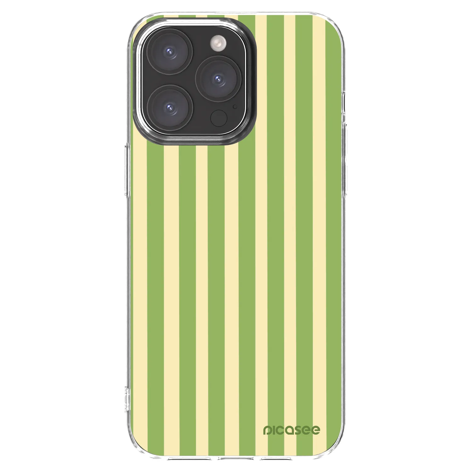 Picasee διαφανής θήκη σιλικόνης Apple iPhone 15 Pro Max - Lines Matcha