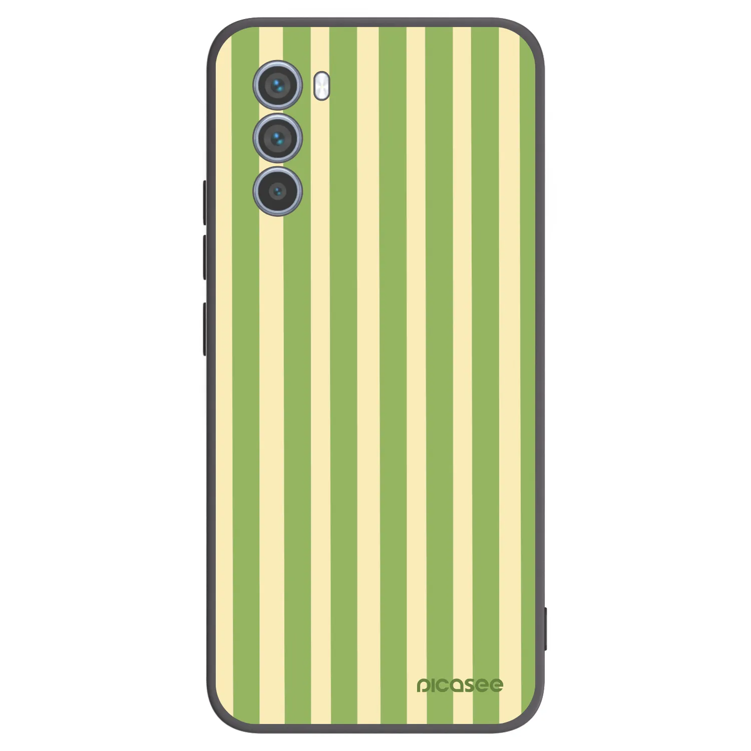 Picasee Μαύρη θήκη σιλικόνης για Motorola Moto G62 - Lines Matcha