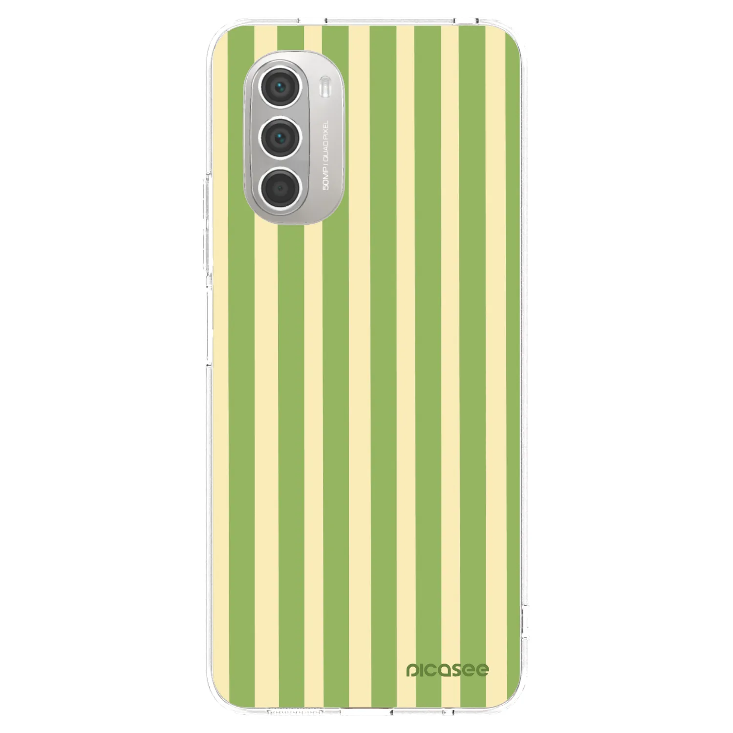 Picasee διαφανής θήκη σιλικόνης Motorola Moto G51 - Lines Matcha