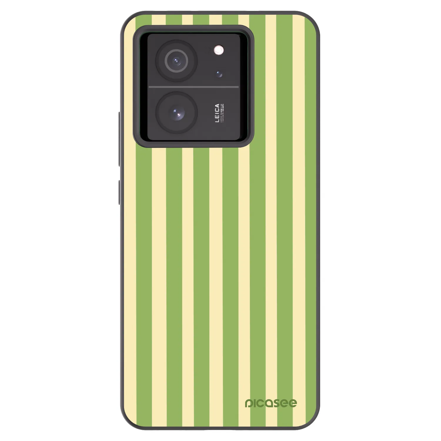 Picasee Μαύρη θήκη σιλικόνης για Xiaomi 13T - Lines Matcha