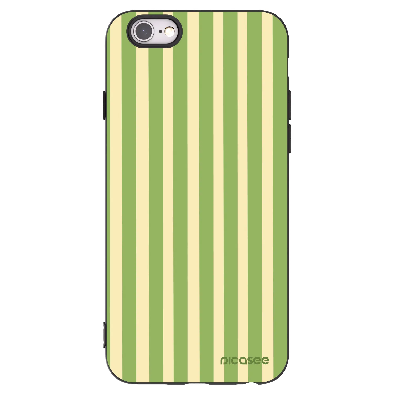 Picasee Μαύρη θήκη σιλικόνης για Apple iPhone 6/6S - Lines Matcha