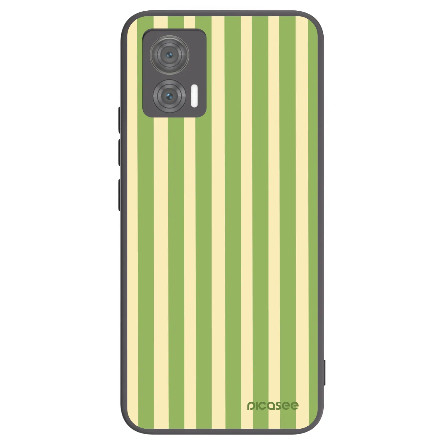 Picasee Μαύρη θήκη σιλικόνης για Motorola Edge 30 Neo - Lines Matcha