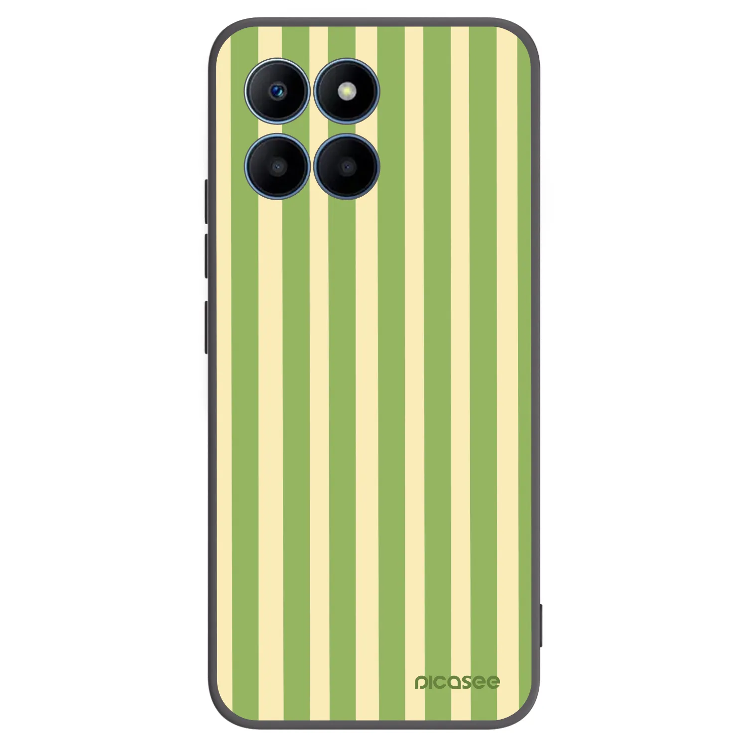 Picasee Μαύρη θήκη σιλικόνης για Honor 70 Lite - Lines Matcha