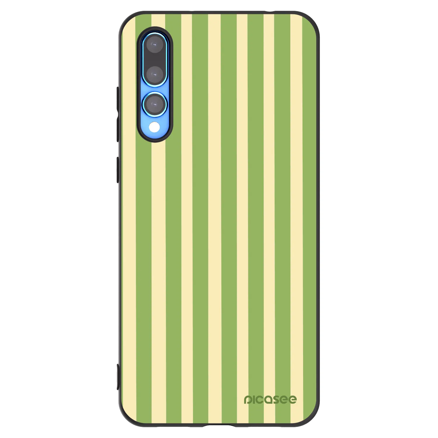 Picasee Μαύρη θήκη σιλικόνης για Huawei P20 Pro - Lines Matcha