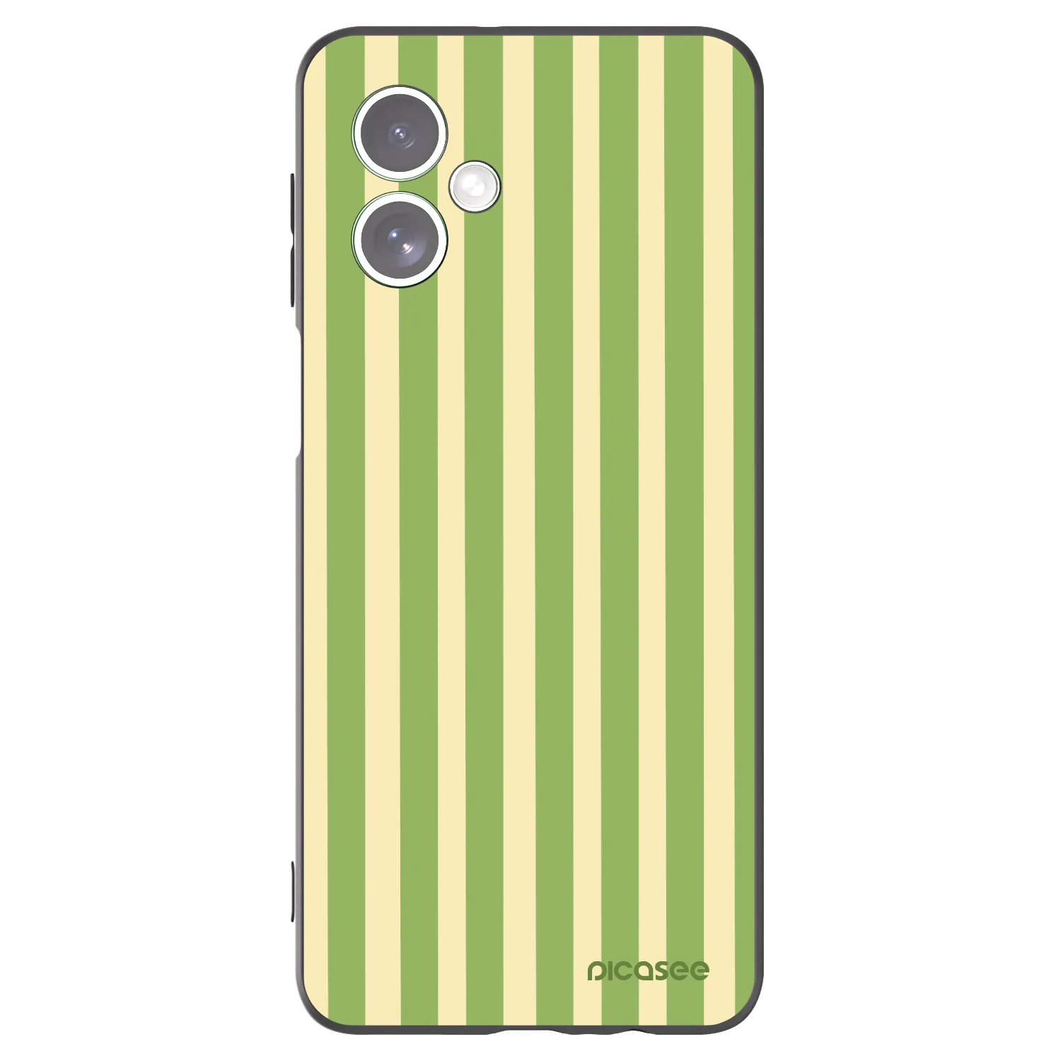 Picasee Μαύρη θήκη σιλικόνης για Motorola Moto G54 5G - Lines Matcha