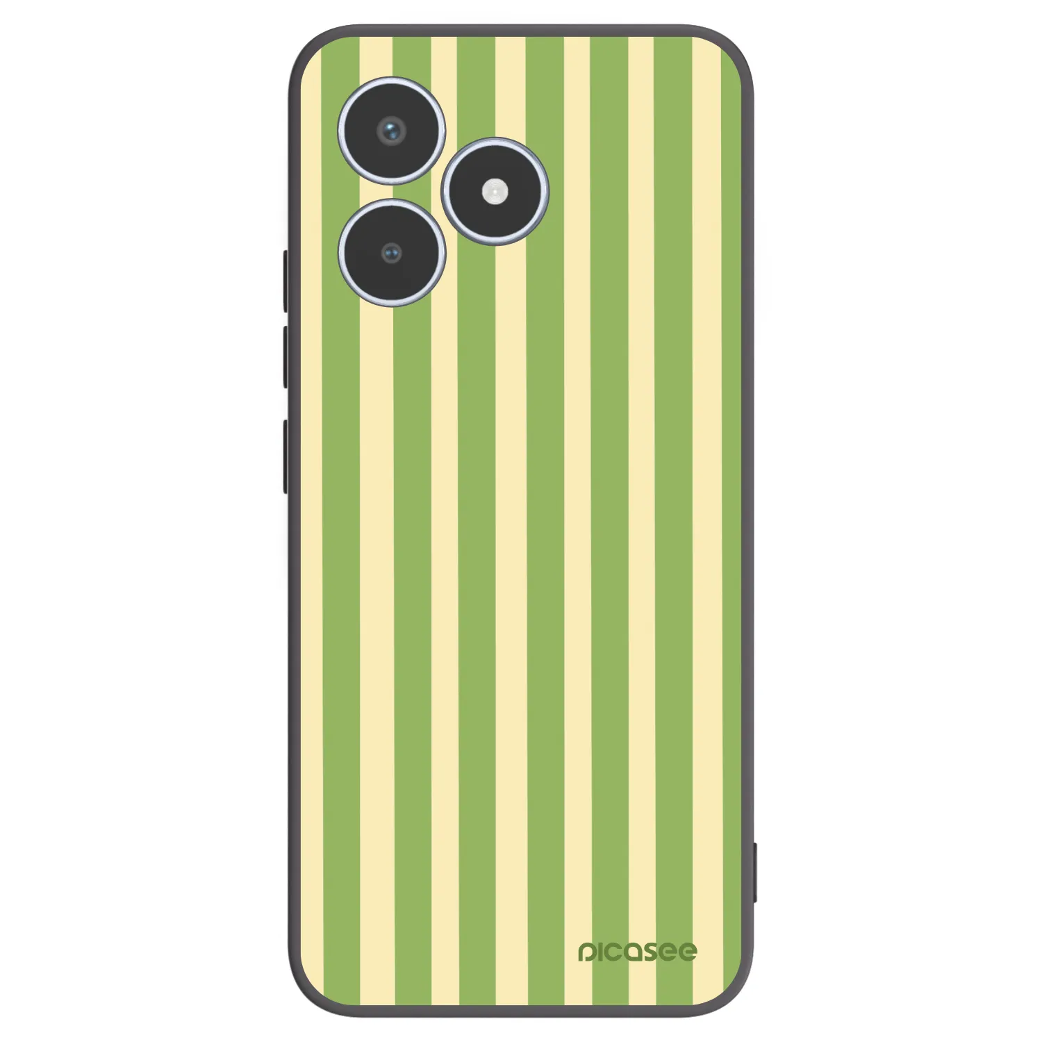 Picasee Μαύρη θήκη σιλικόνης για Realme C53 - Lines Matcha