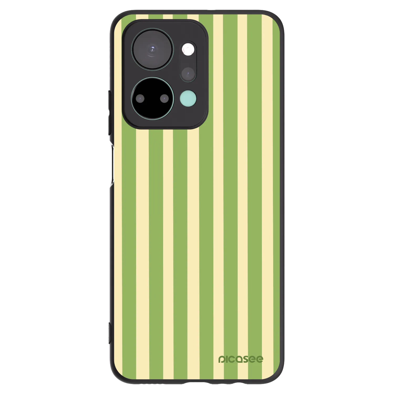 Picasee Μαύρη θήκη σιλικόνης για Honor X7a - Lines Matcha