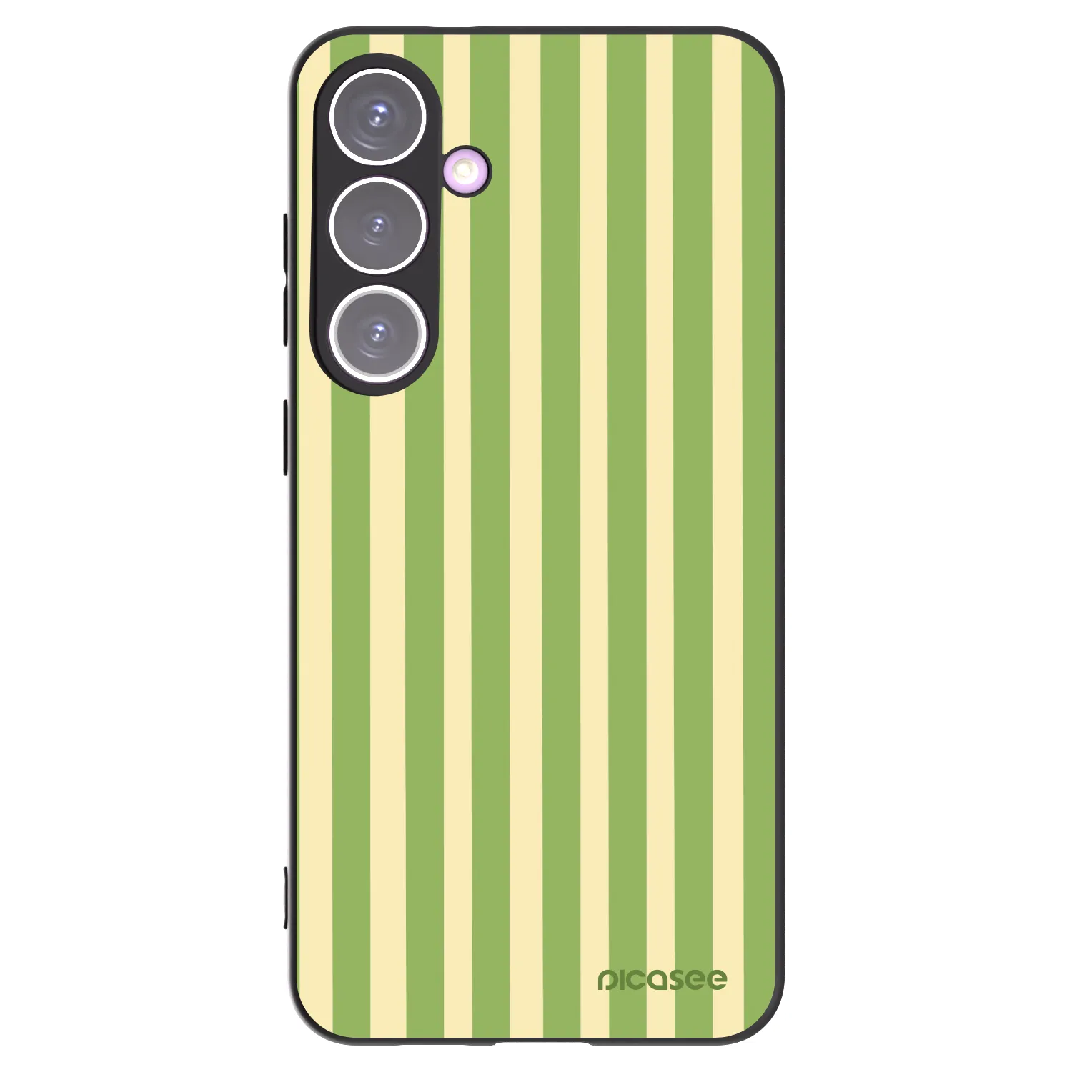 Picasee Μαύρη θήκη σιλικόνης για Samsung Galaxy S24+ S926B 5G - Lines Matcha