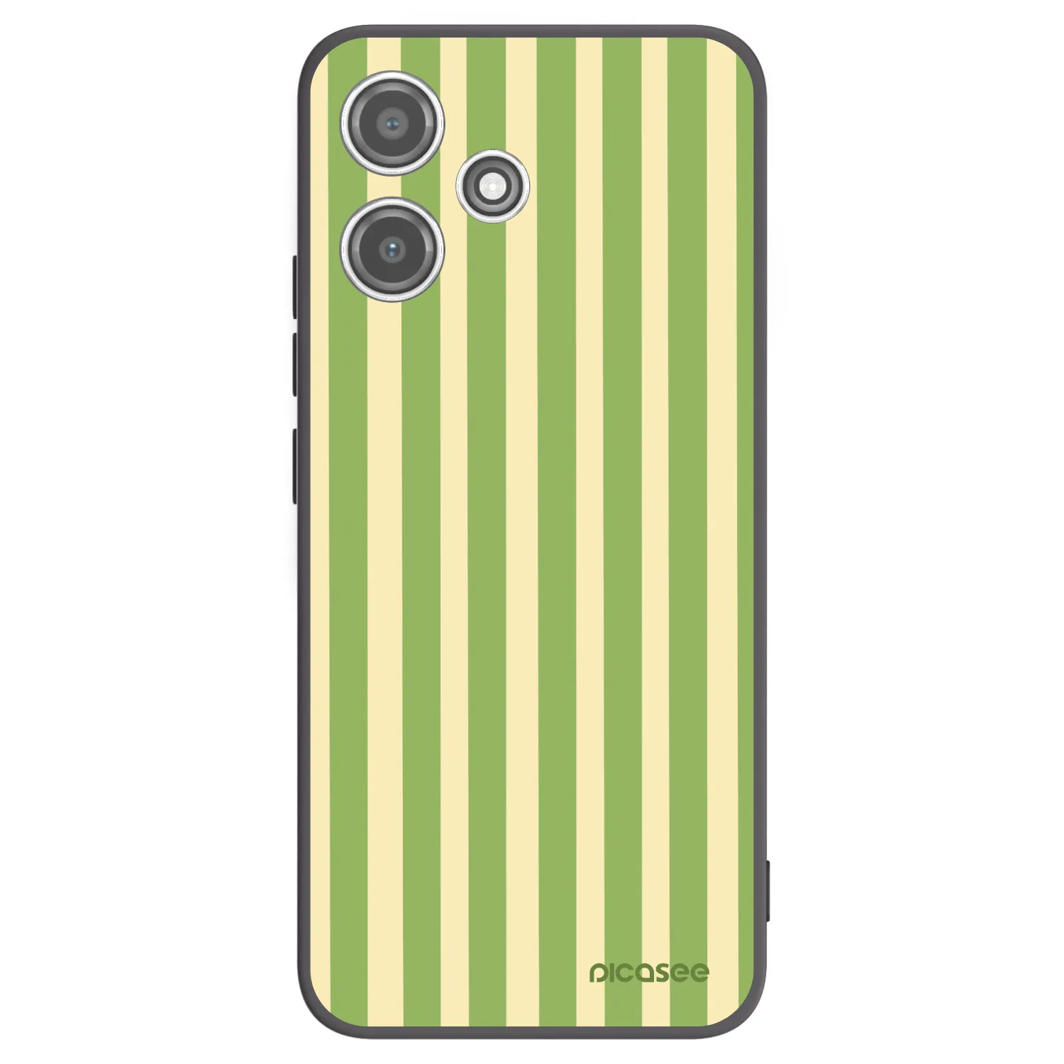 Picasee Μαύρη θήκη σιλικόνης για Xiaomi Redmi 12 5G - Lines Matcha