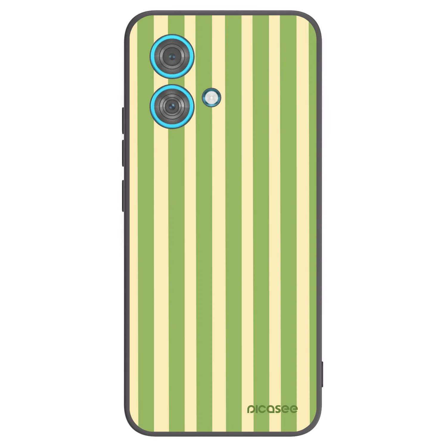 Picasee Μαύρη θήκη σιλικόνης για Motorola Edge 40 Neo - Lines Matcha