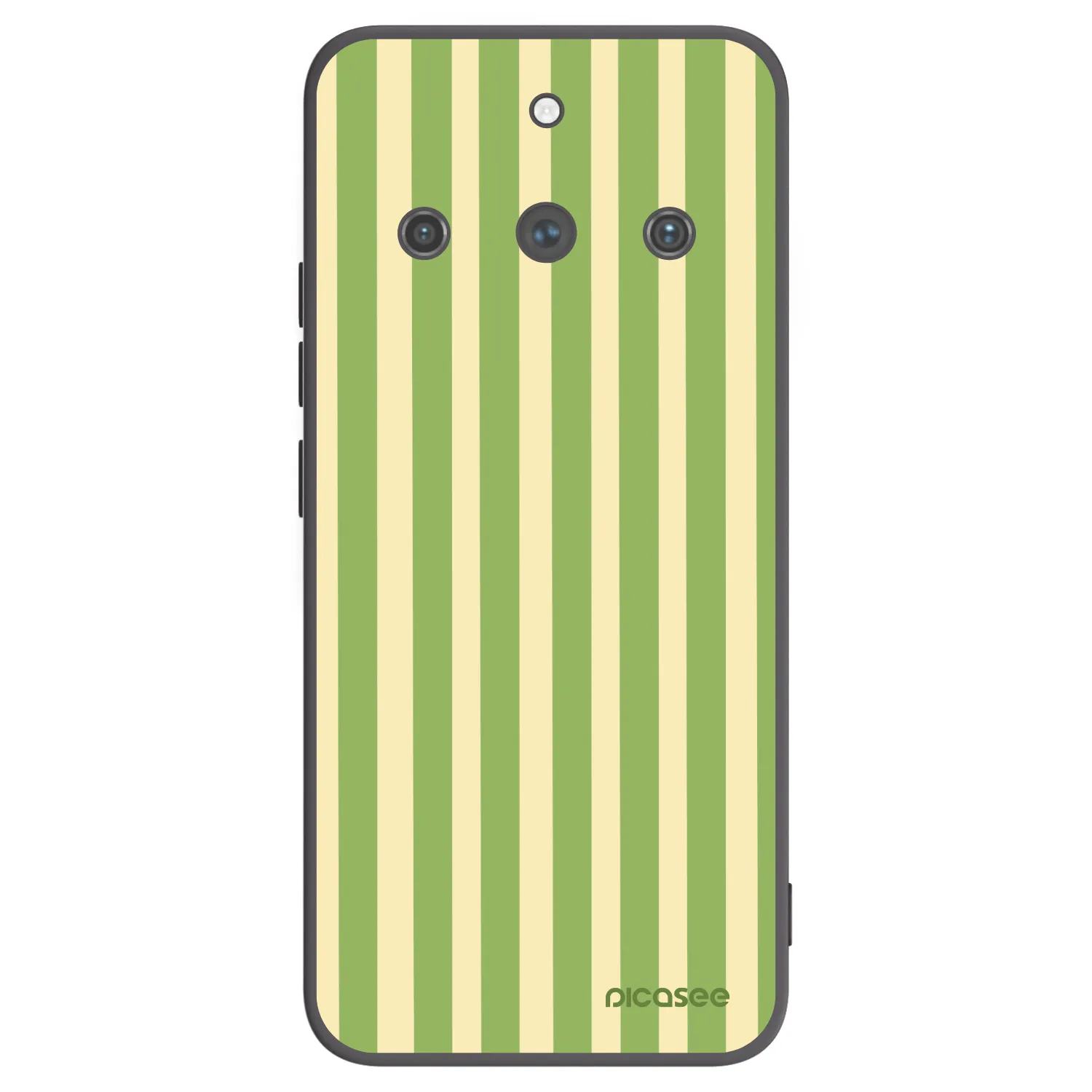 Picasee Μαύρη θήκη σιλικόνης για Realme 11 Pro+ - Lines Matcha