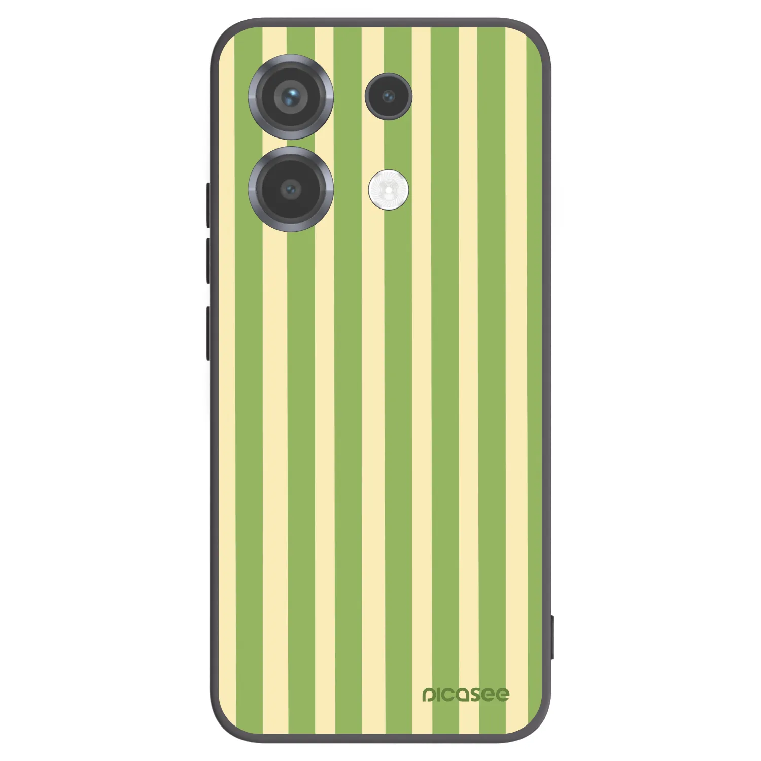 Picasee Μαύρη θήκη σιλικόνης για Xiaomi Poco X6 - Lines Matcha
