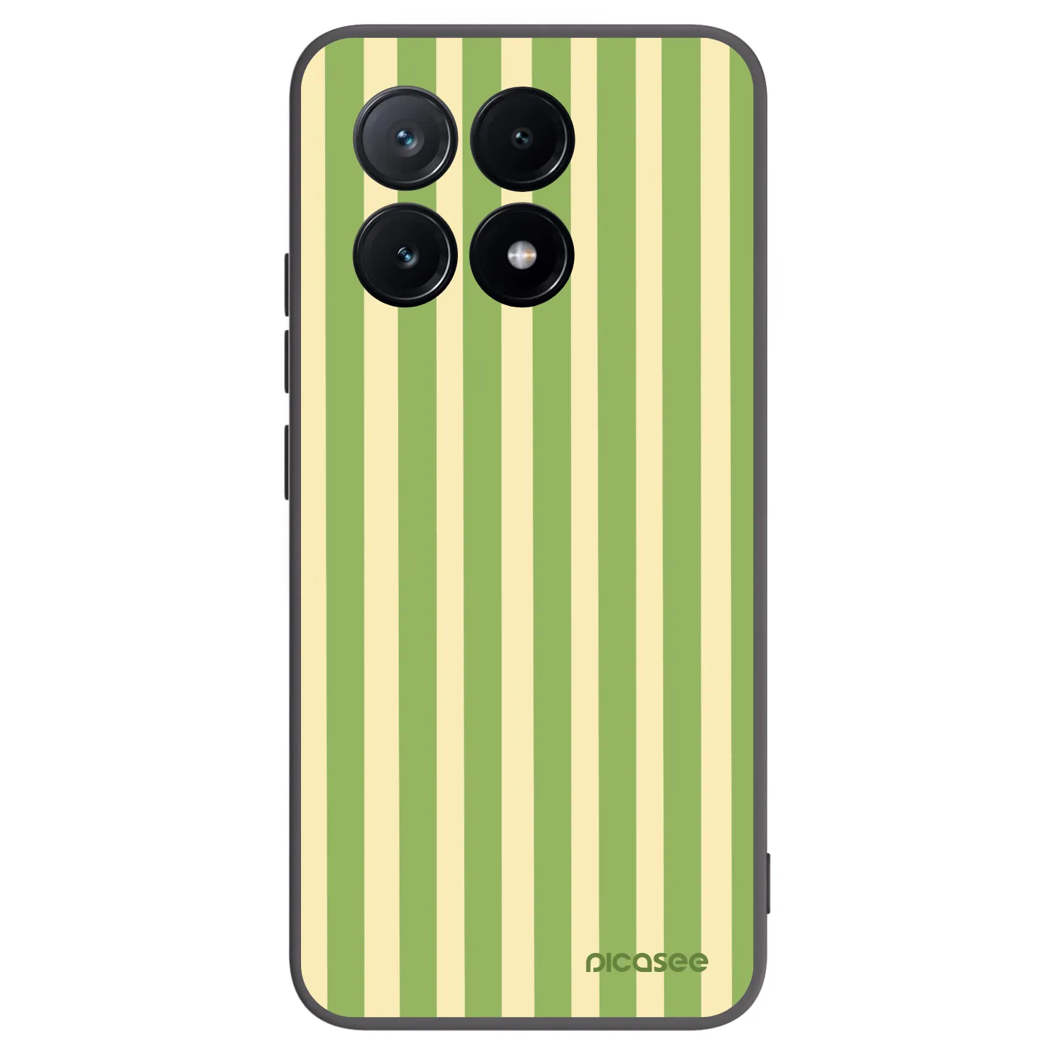 Picasee Μαύρη θήκη σιλικόνης για Xiaomi Poco X6 Pro - Lines Matcha