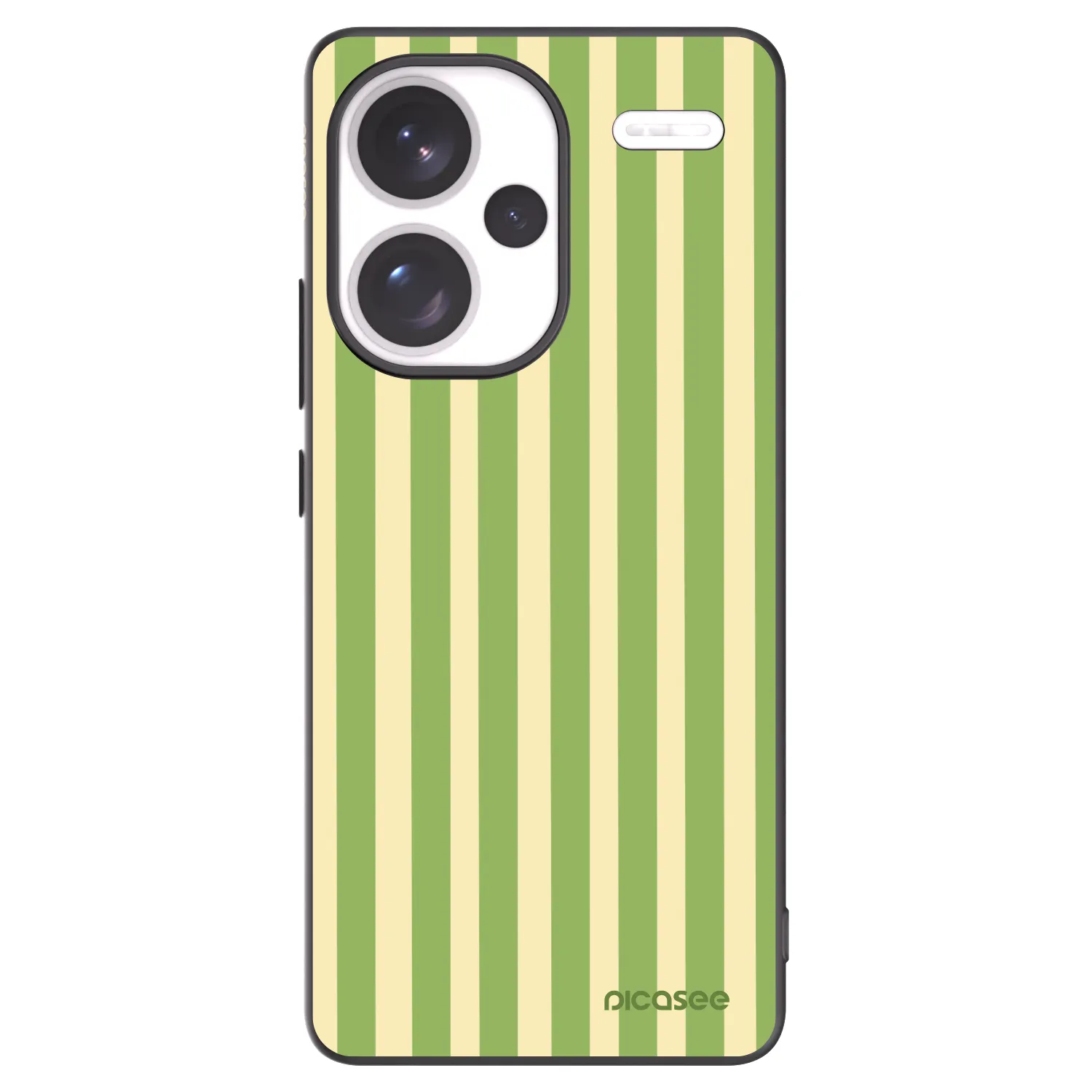 Picasee Μαύρη θήκη σιλικόνης για Xiaomi Redmi Note 13 Pro+ 5G - Lines Matcha