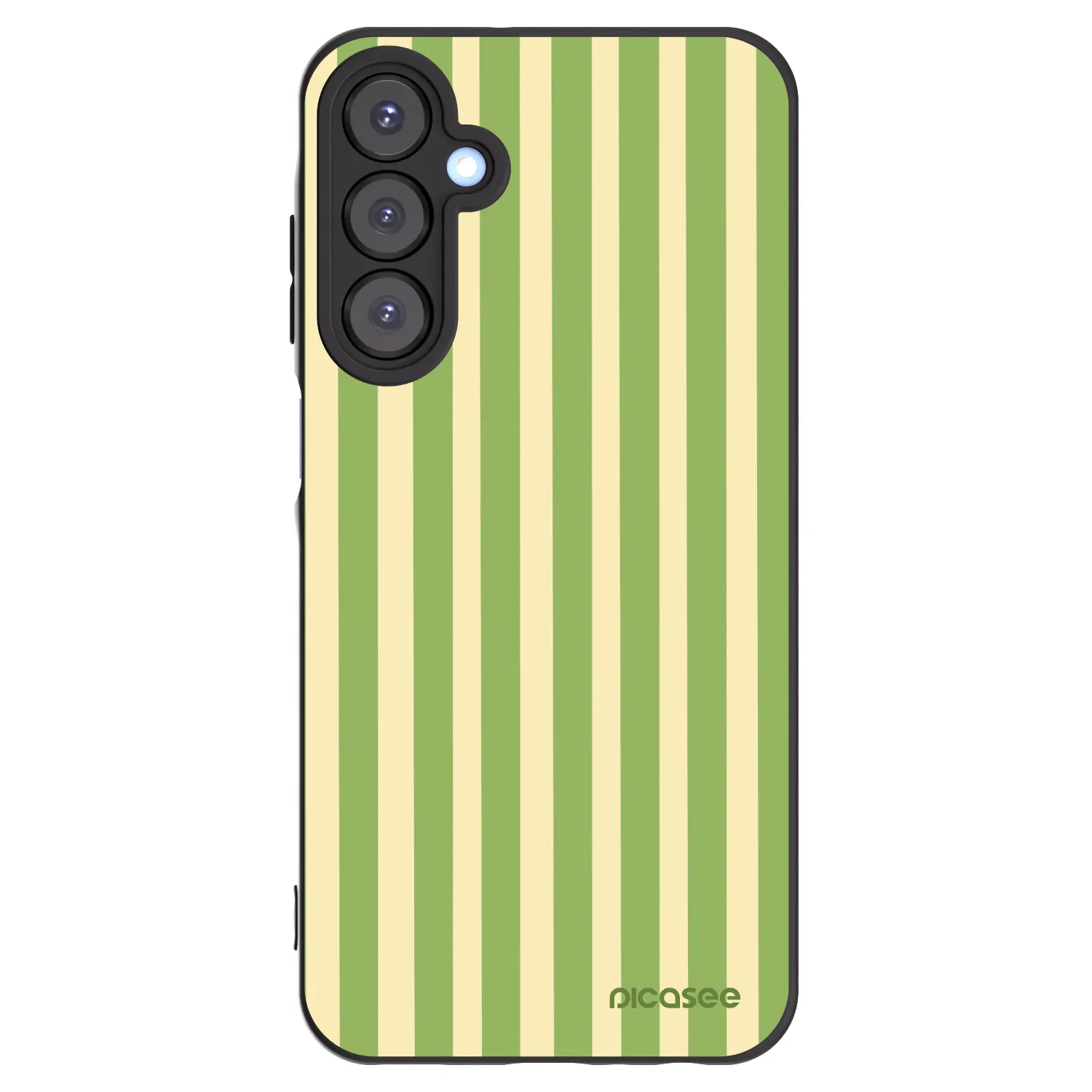Picasee Μαύρη θήκη σιλικόνης για Samsung Galaxy A25 A256B 5G - Lines Matcha