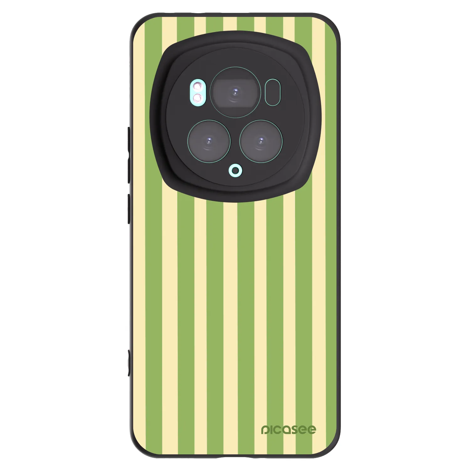 Picasee Μαύρη θήκη σιλικόνης για Honor Magic6 Pro - Lines Matcha