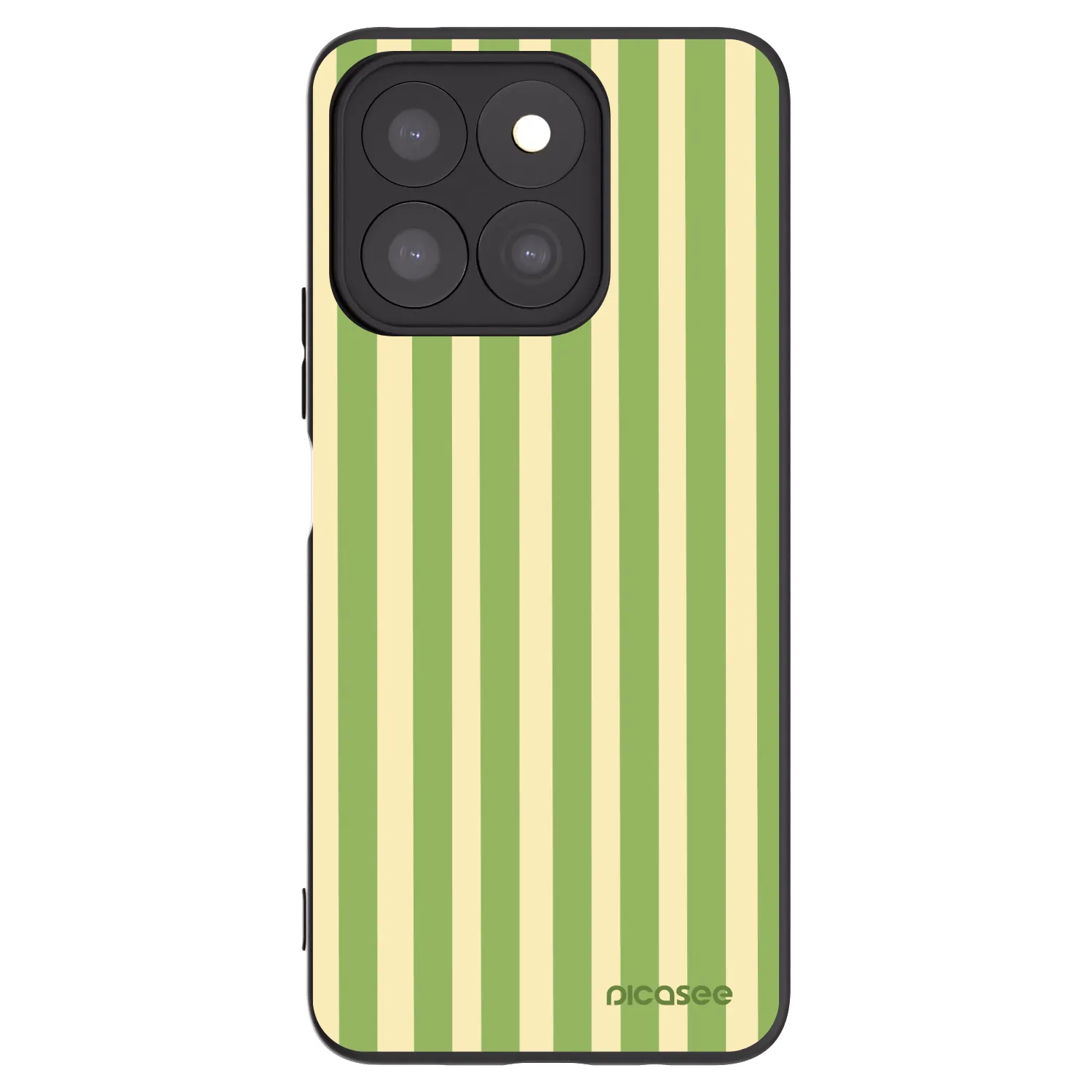 Picasee Μαύρη θήκη σιλικόνης για Honor X8b - Lines Matcha