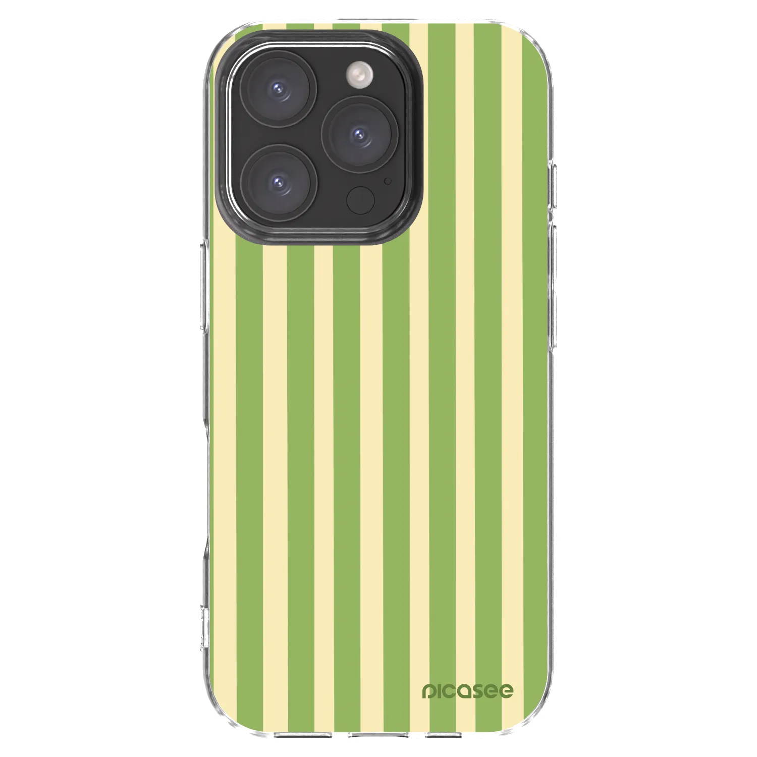 Picasee διαφανής θήκη σιλικόνης Apple iPhone 16 Pro - Lines Matcha